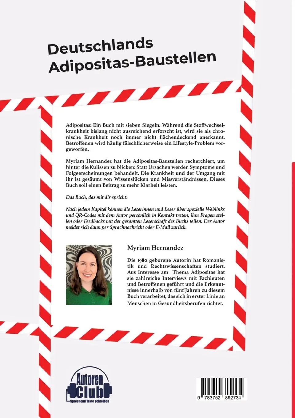 Rückseite: 9783752892734 | Deutschlands Adipositas-Baustellen | Myriam Hernandez | Taschenbuch