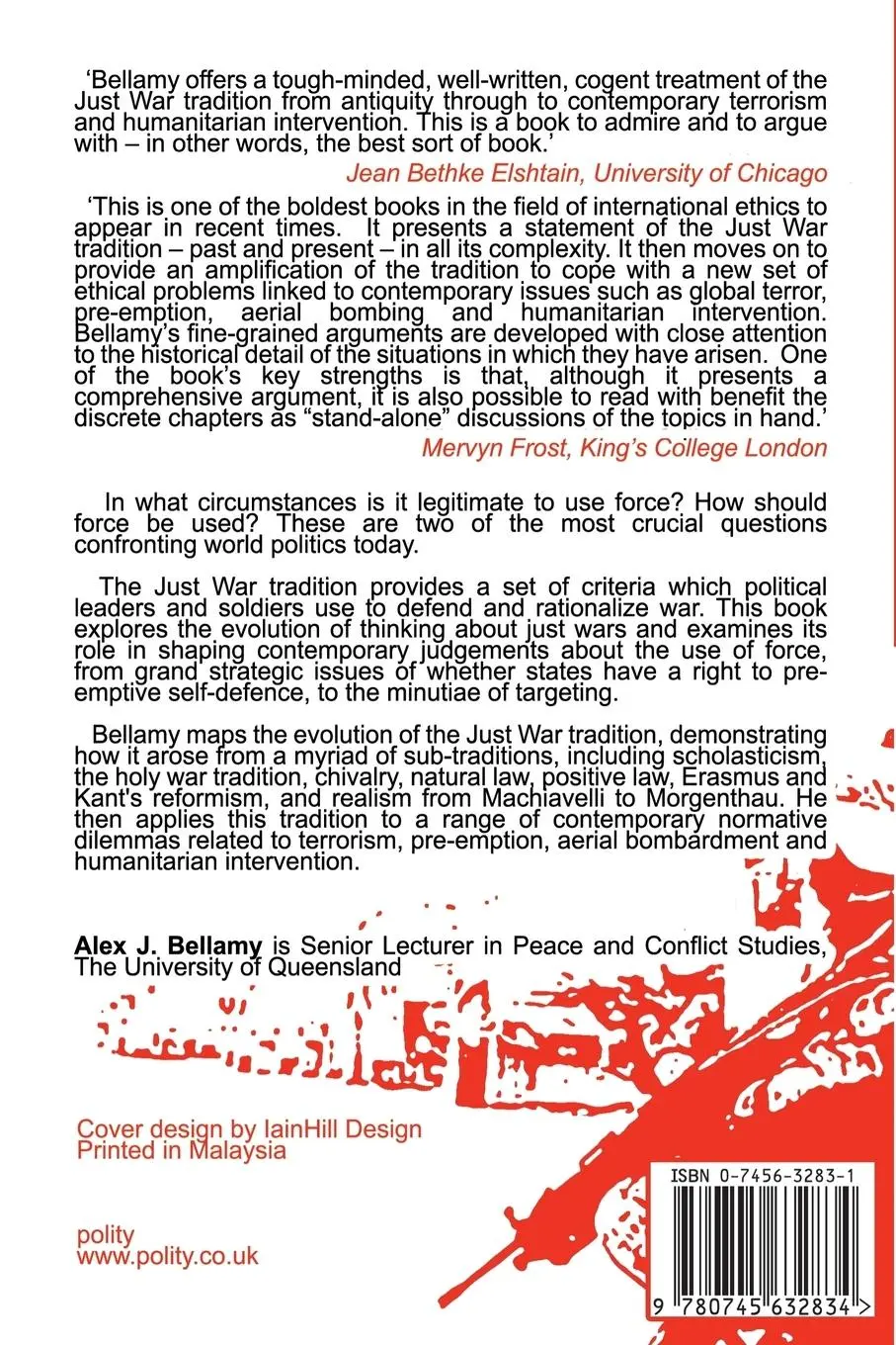 Rückseite: 9780745632834 | Just Wars | From Cicero to Iraq | Alex J Bellamy | Taschenbuch | 2006