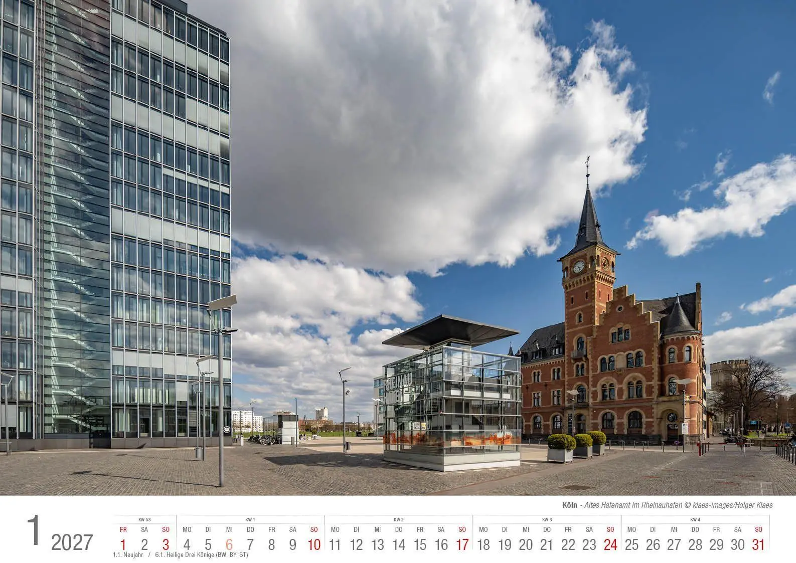 Bild: 9783965352834 | Köln 2027 Bildkalender A3 quer, spiralgebunden | Holger Klaes | 2027