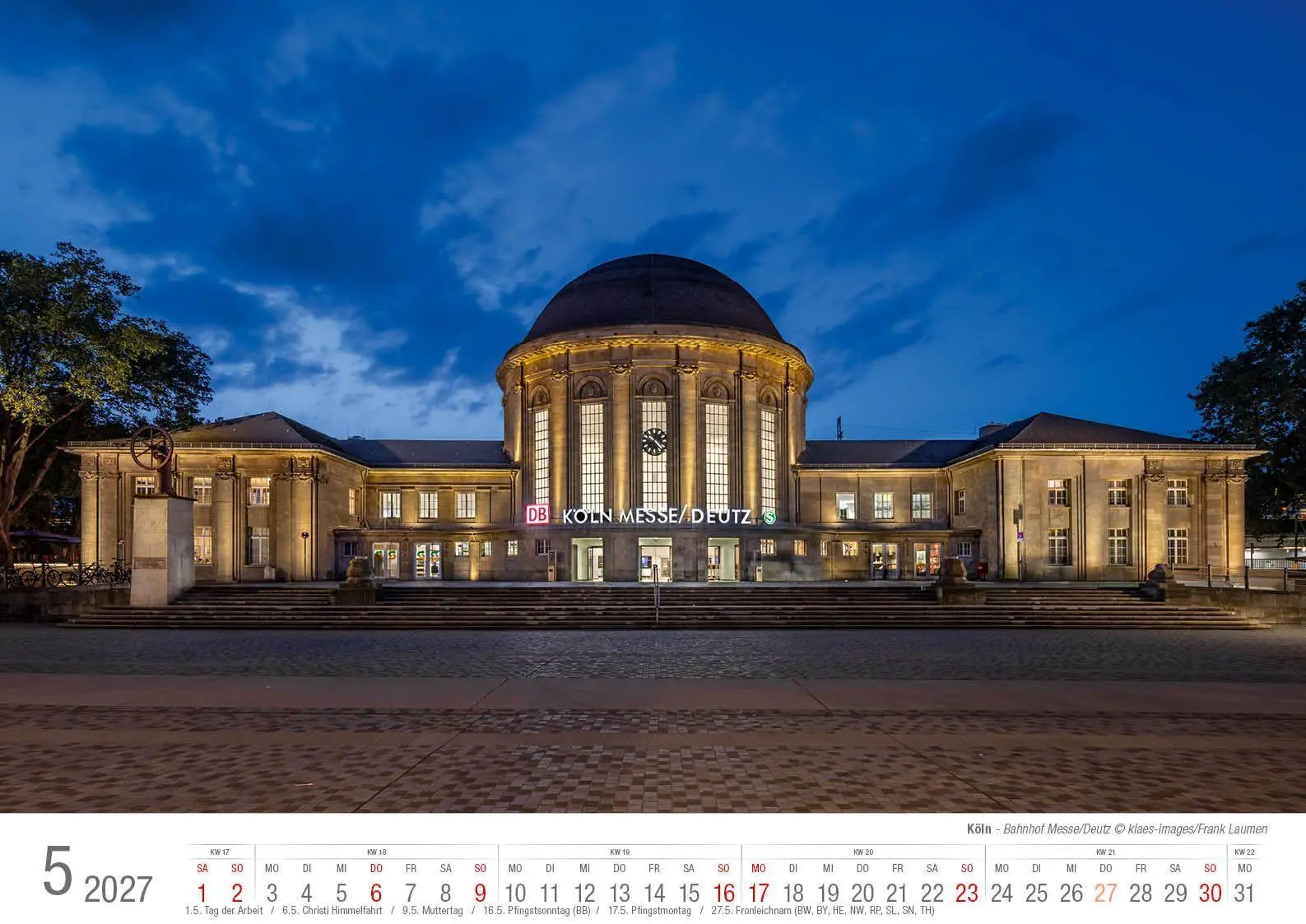Bild: 9783965352834 | Köln 2027 Bildkalender A3 quer, spiralgebunden | Holger Klaes | 2027