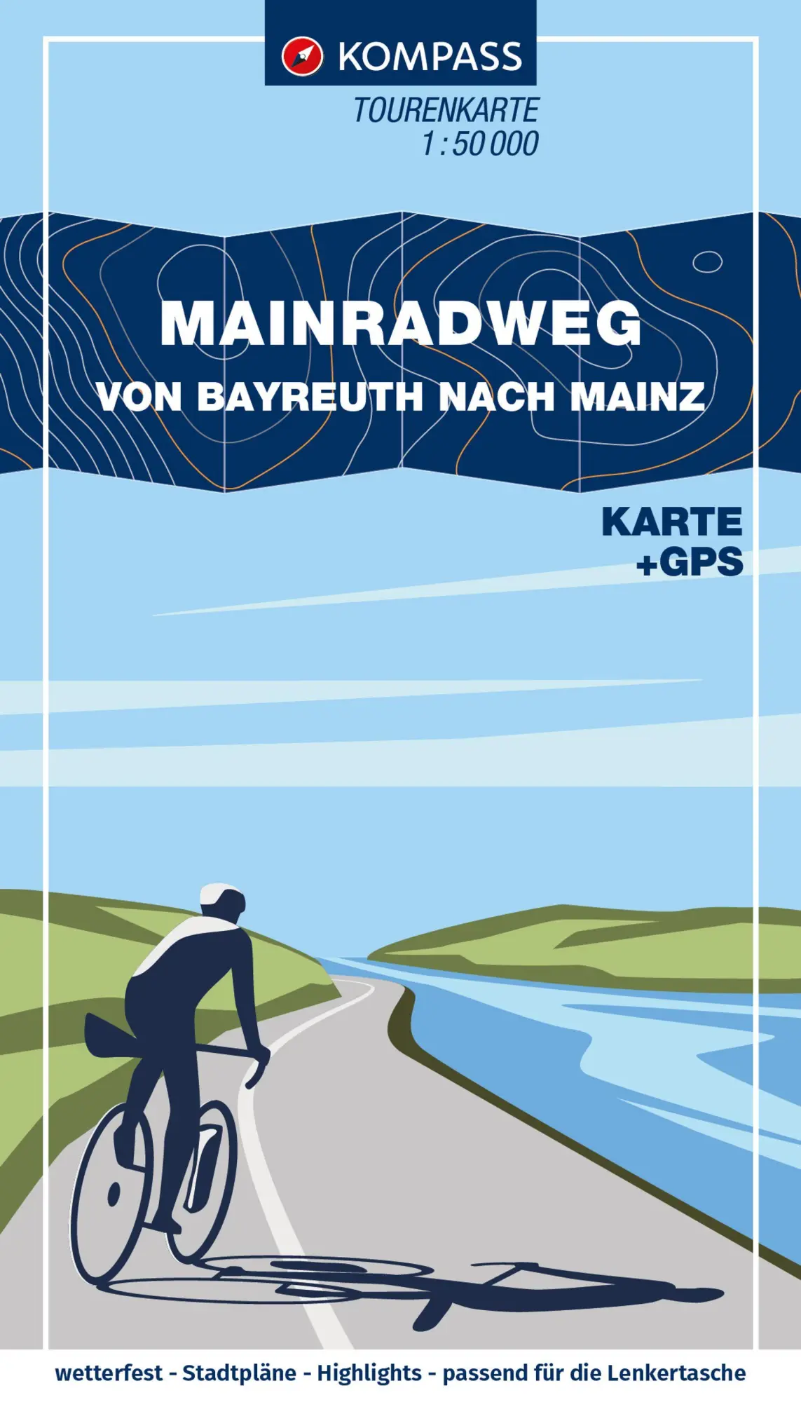 Cover: 9783991542834 | KOMPASS Fahrrad-Tourenkarte Main-Radweg, Von Bayreuth nach Mainz...