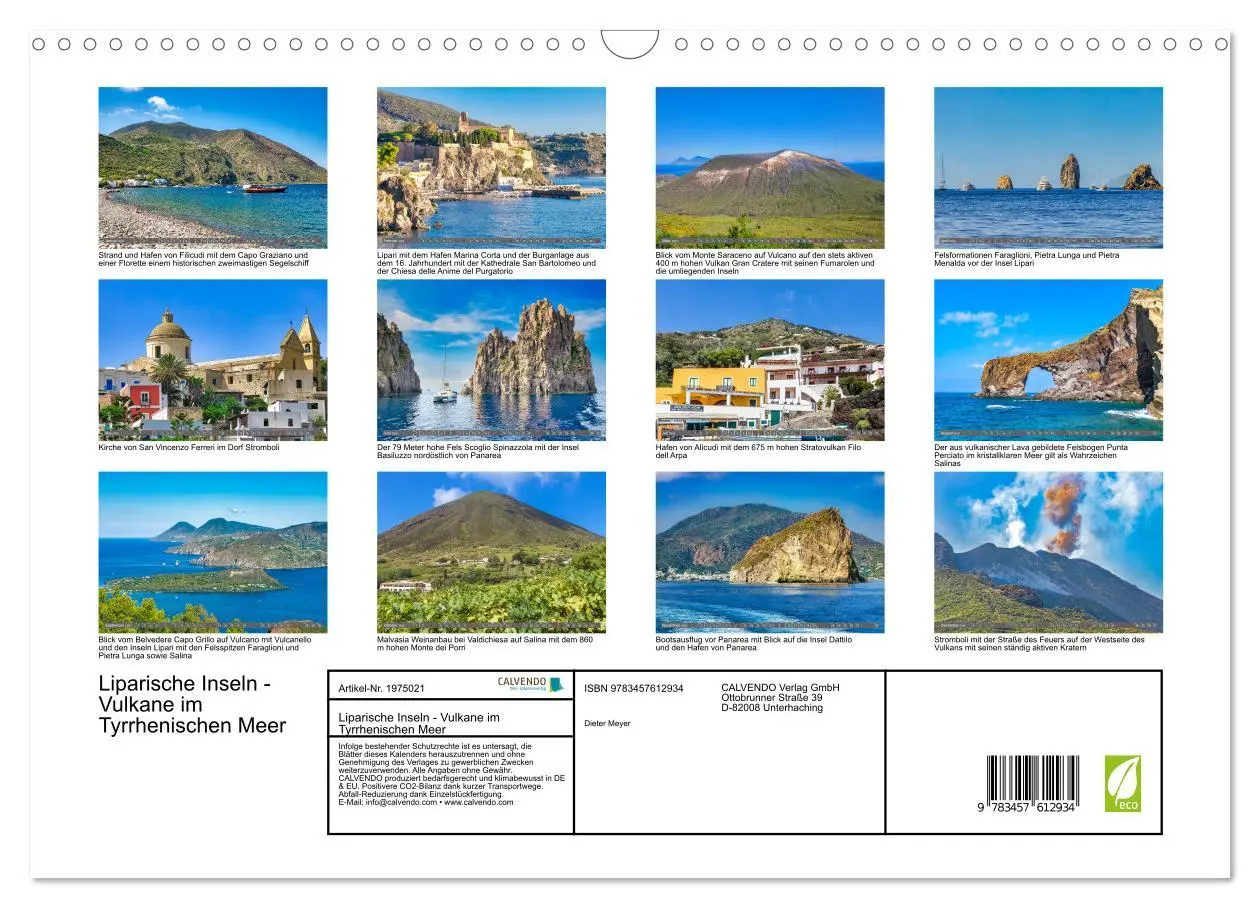 Bild: 9783457612934 | Liparische Inseln - Vulkane im Tyrrhenischen Meer (Wandkalender...