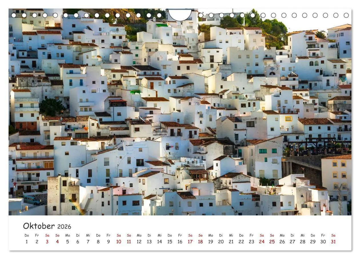 Bild: 9783457852934 | Andalusien - Weiße Dörfer und wilde Natur (Wandkalender 2026 DIN A4...