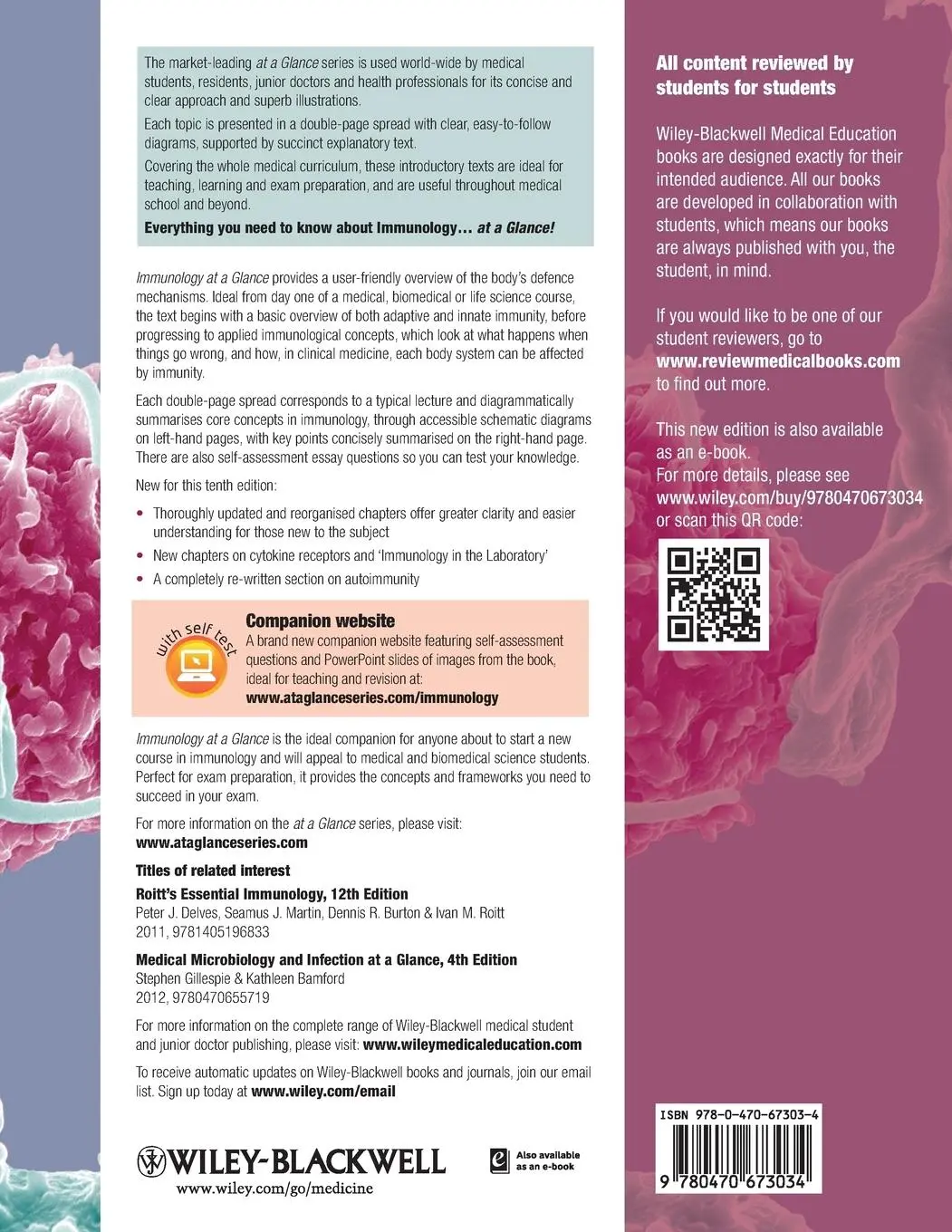 Rückseite: 9780470673034 | Immunology at a Glance | B. M. Chain (u. a.) | Taschenbuch | 120 S.