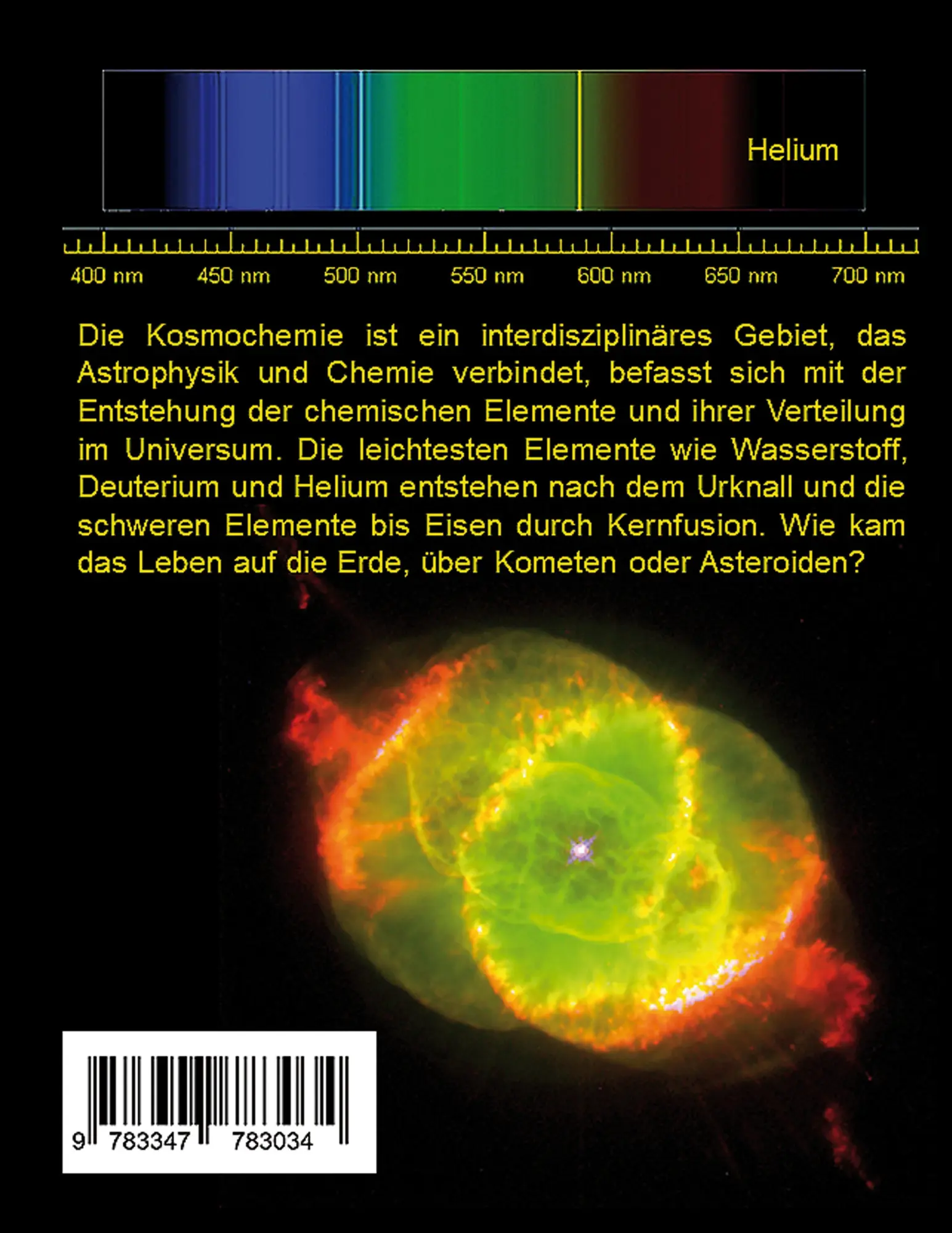 Rückseite: 9783347783034 | Kosmochemie - Geschichte der Entdeckung und Erforschung der...