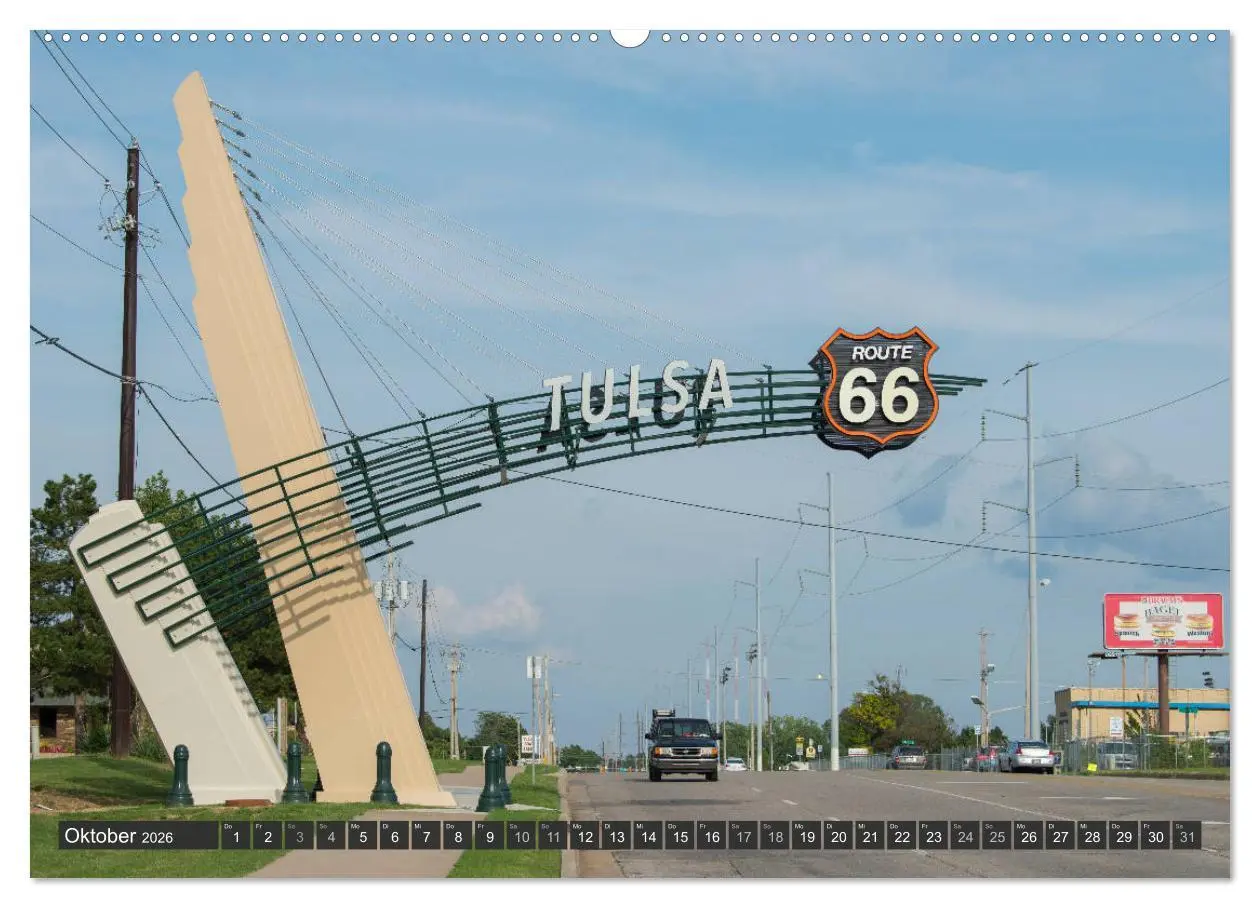 Bild: 9783457673034 | Route 66 (Wandkalender 2026 DIN A2 quer), CALVENDO Monatskalender