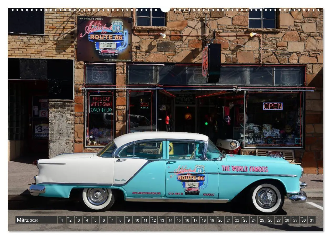 Bild: 9783457673034 | Route 66 (Wandkalender 2026 DIN A2 quer), CALVENDO Monatskalender