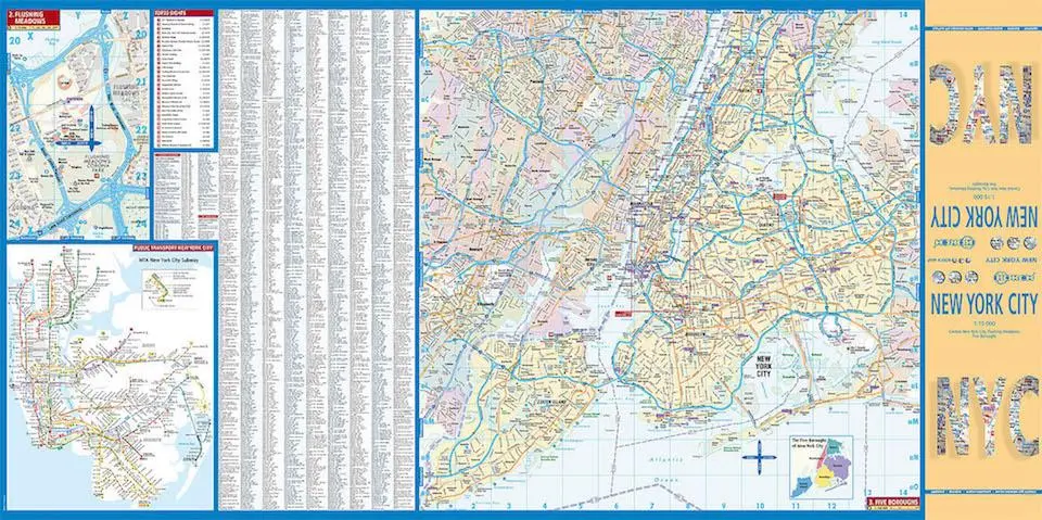 Bild: 9783866093034 | New York City, Borch Map | (Land-)Karte | Borch Maps | 2 S. | Deutsch