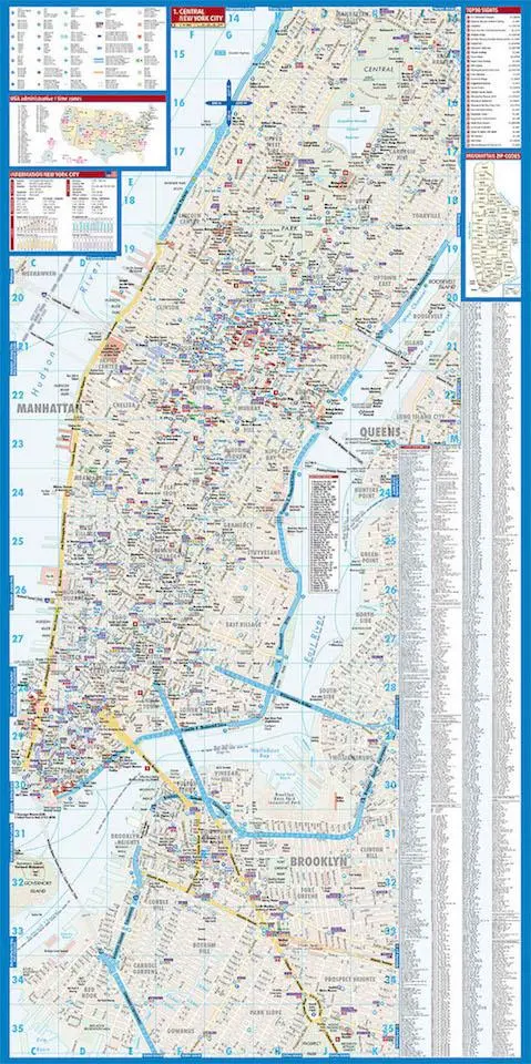 Bild: 9783866093034 | New York City, Borch Map | (Land-)Karte | Borch Maps | 2 S. | Deutsch