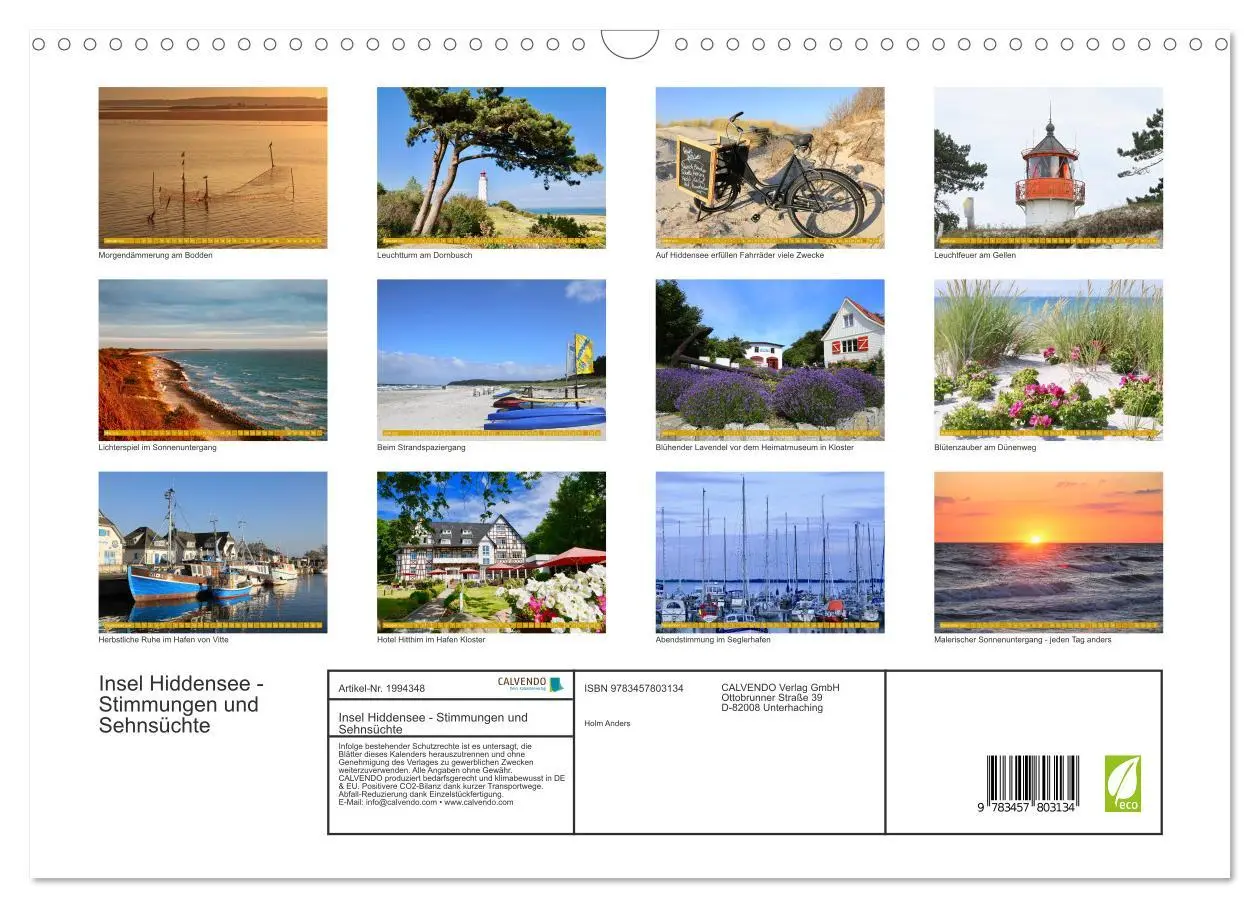 Bild: 9783457803134 | Insel Hiddensee - Stimmungen und Sehnsüchte (Wandkalender 2026 DIN...