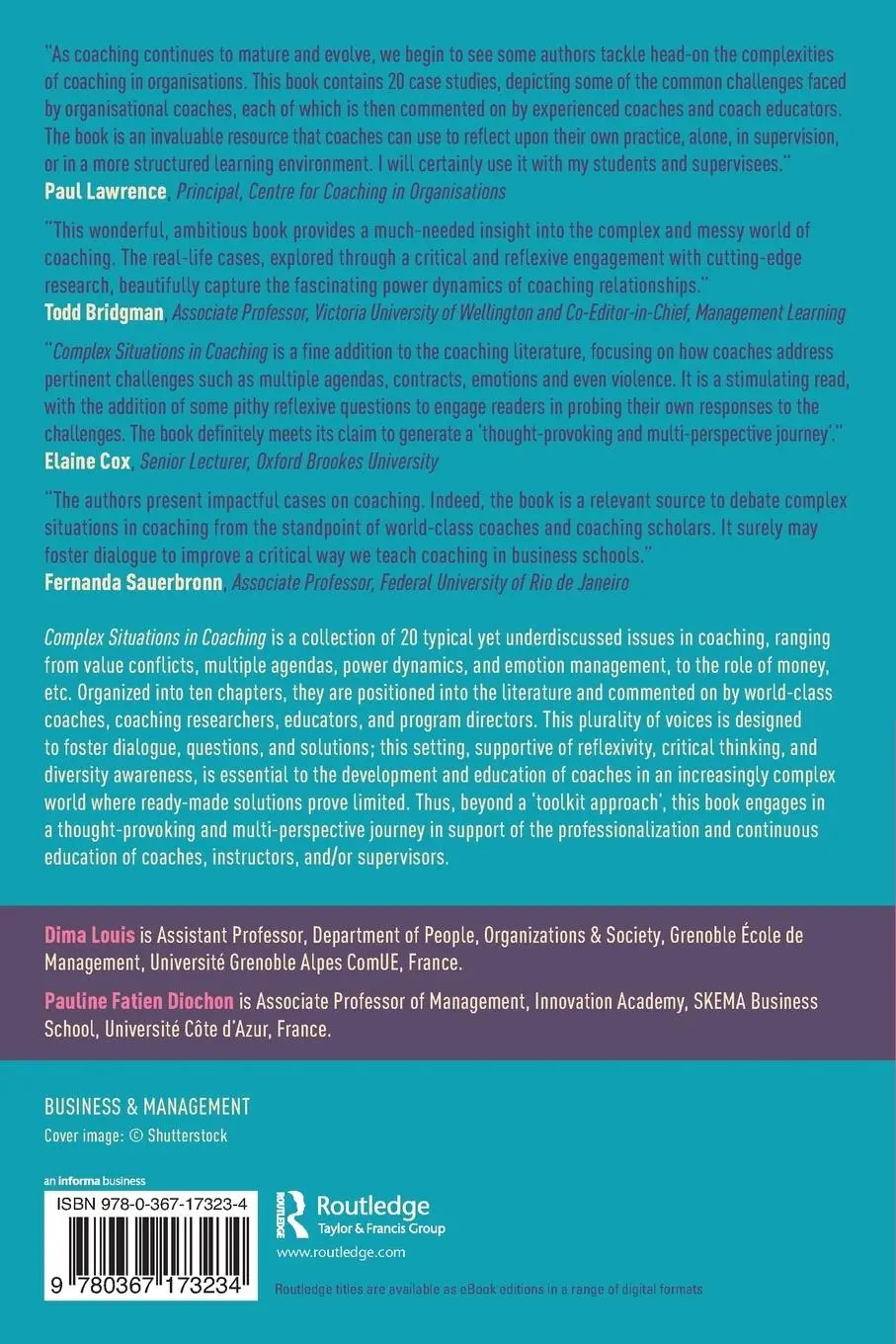 Rückseite: 9780367173234 | Complex Situations in Coaching | A Critical Case-Based Approach | Buch