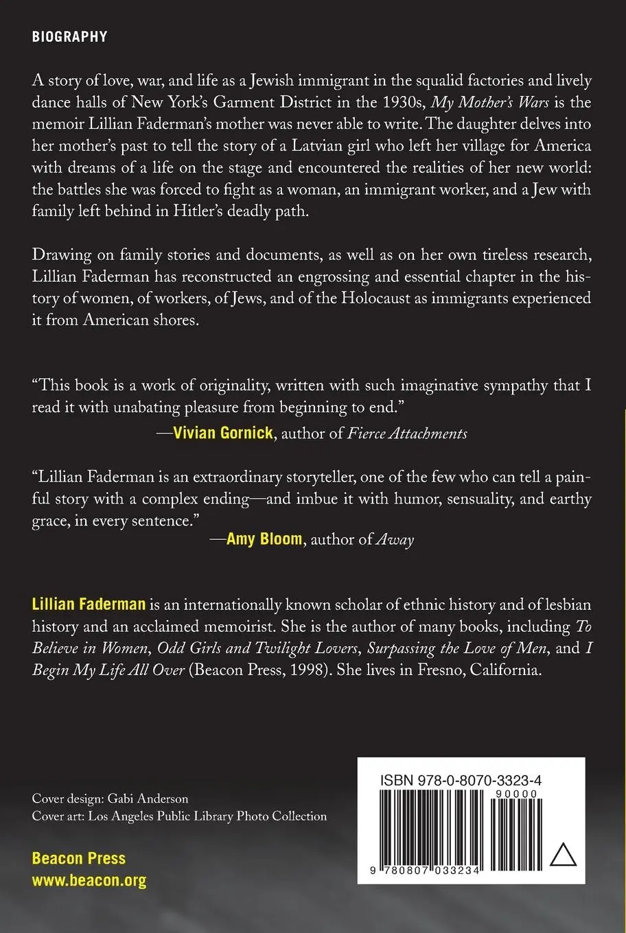 Rückseite: 9780807033234 | My Mother's Wars | Lillian Faderman | Taschenbuch | Englisch | 2015