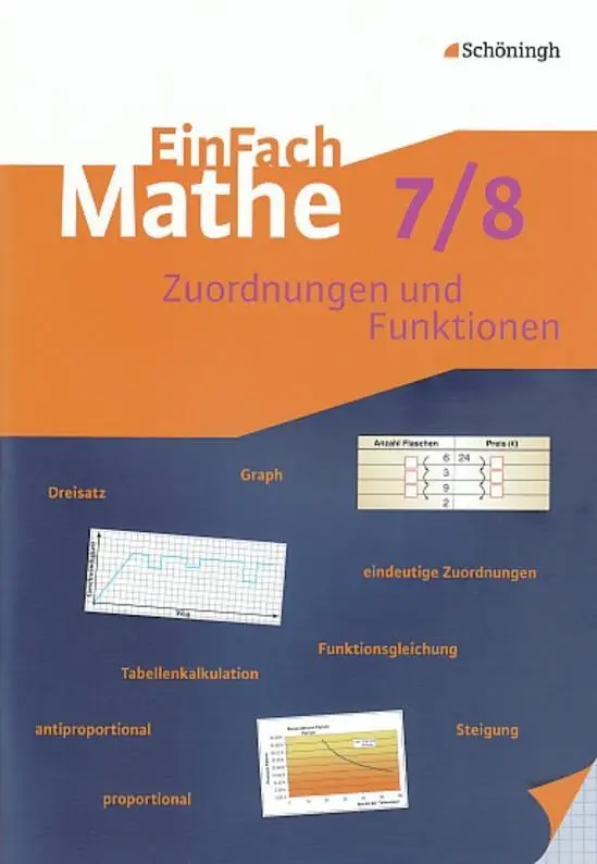 Cover: 9783140373234 | EinFach Mathe. Zuordnungen und Funktionen. Jahrgangsstufen 7/8 | 71 S.