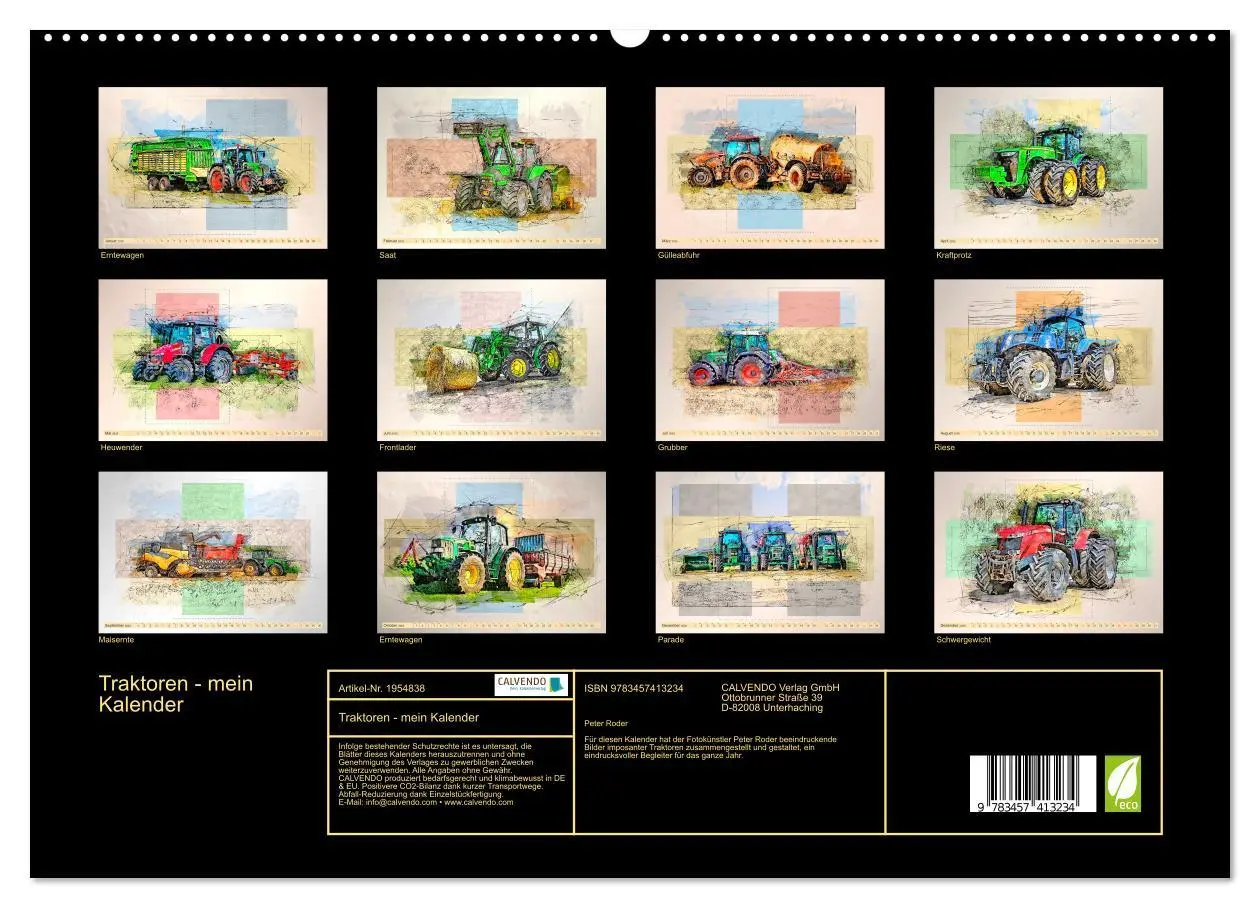 Bild: 9783457413234 | Traktoren - mein Kalender (hochwertiger Premium Wandkalender 2026...