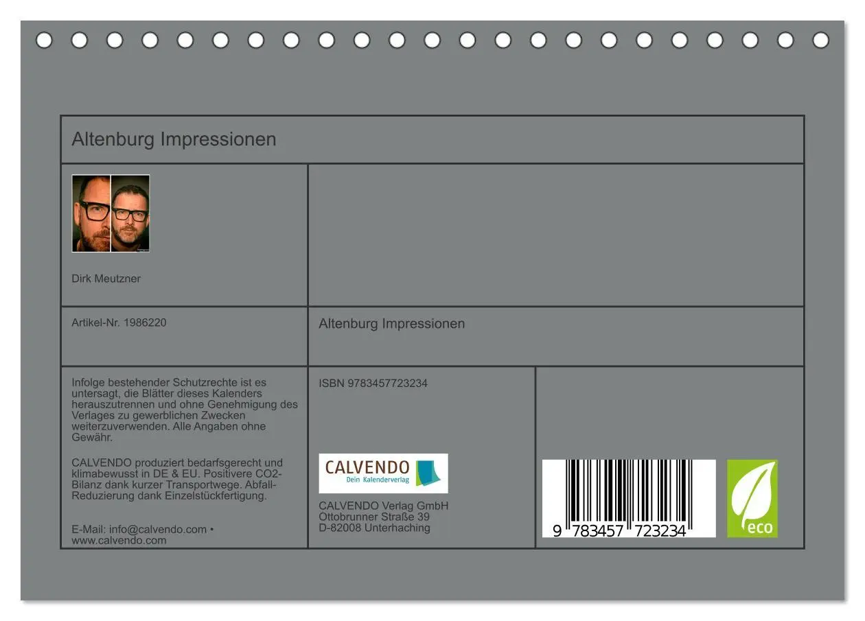 Bild: 9783457723234 | Altenburg Impressionen (Tischkalender 2026 DIN A5 quer), CALVENDO...