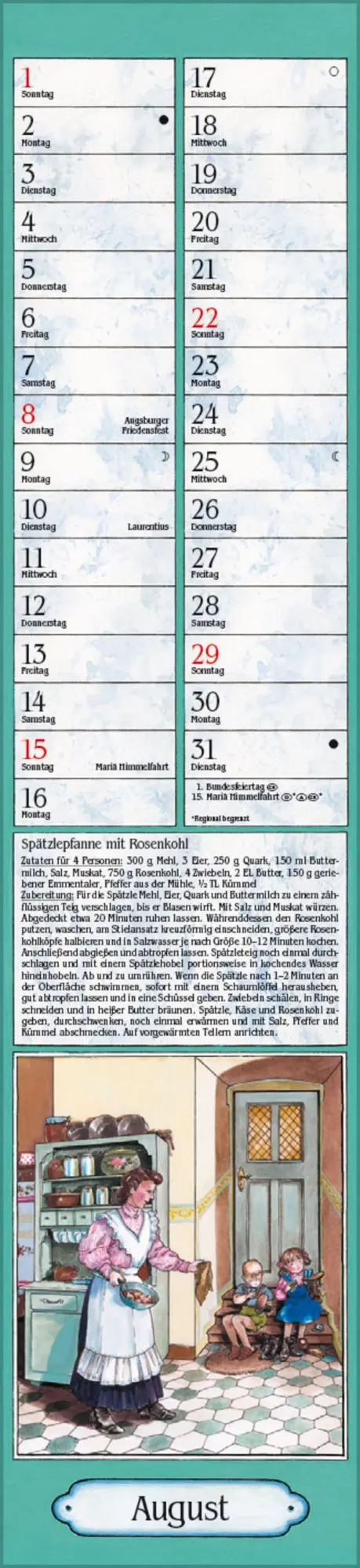 Bild: 9783819303234 | Aus Großmutters Küche Langplaner 2027 | Verlag Korsch | Kalender