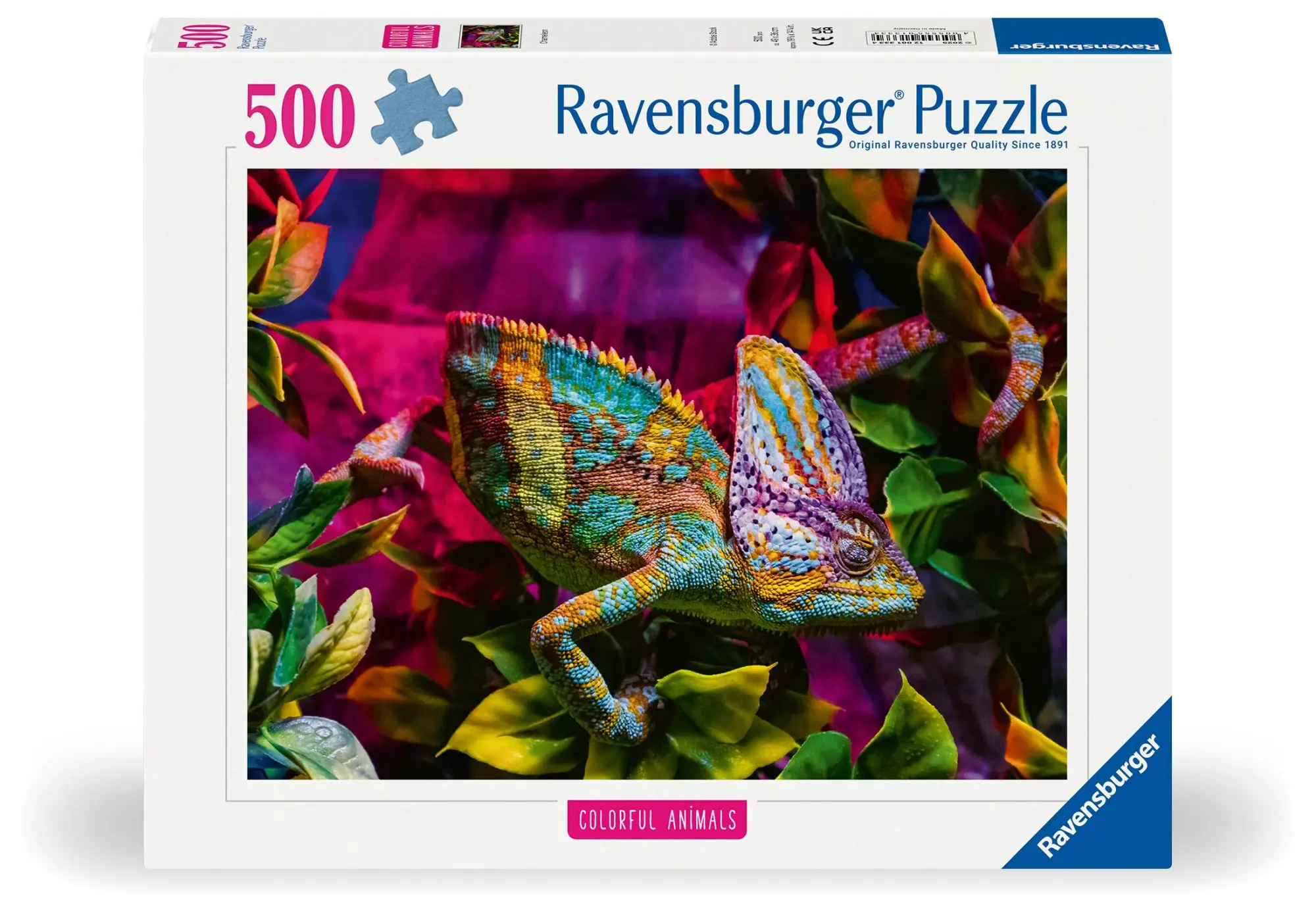 Cover: 4005555013334 | Erwachsenenpuzzle 500 Teile - Das Chameleon | Colorful Animals | Spiel