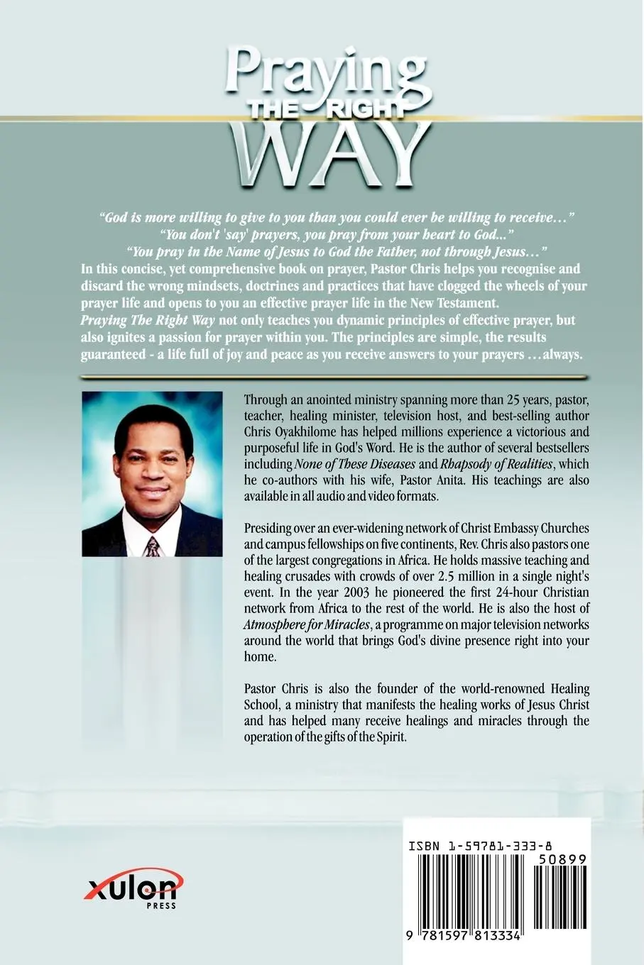 Rückseite: 9781597813334 | Praying the Right Way | Chris Oyakhilome | Taschenbuch | Englisch