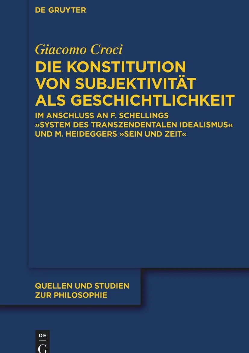 Cover: 9783111343334 | Die Konstitution von Subjektivität als Geschichtlichkeit | Croci | X
