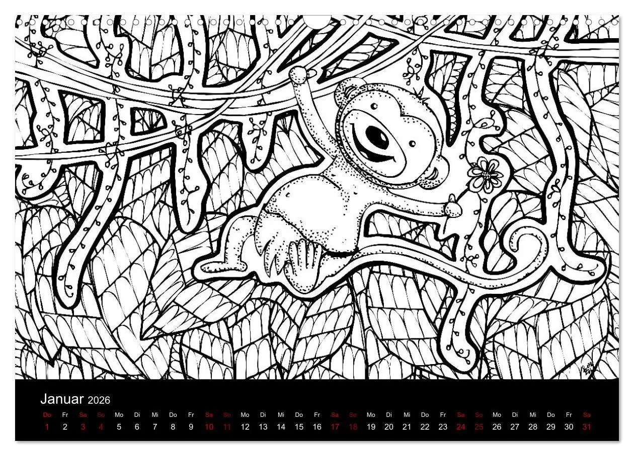 Bild: 9783457883334 | Bezaubernde Mini-Monster - Ein Ausmal-Kalender (Wandkalender 2026...