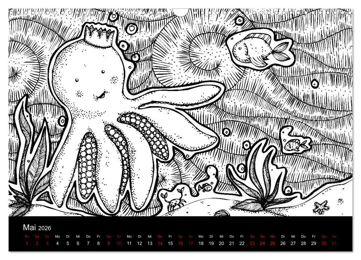 Bild: 9783457883334 | Bezaubernde Mini-Monster - Ein Ausmal-Kalender (Wandkalender 2026...