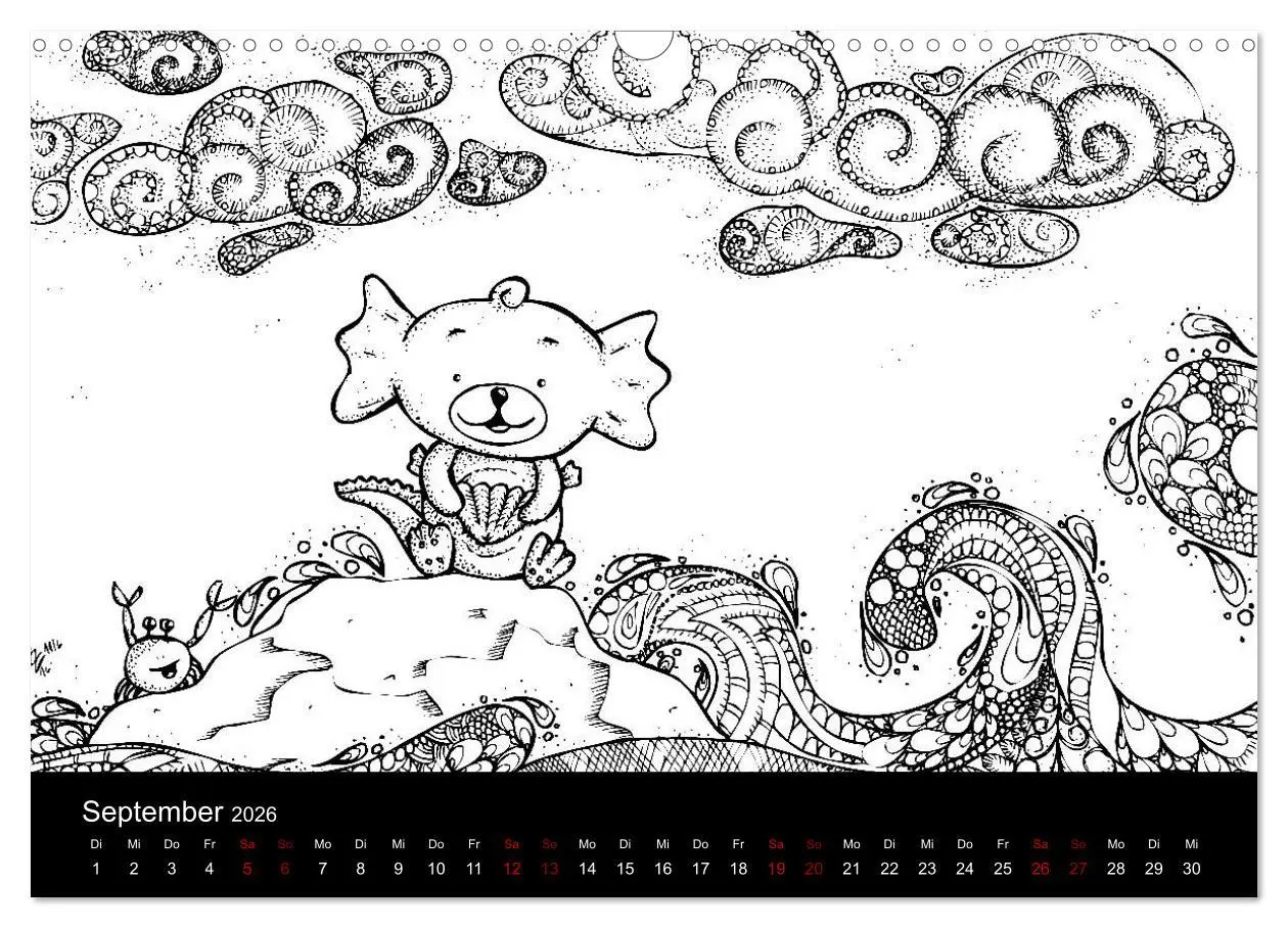 Bild: 9783457883334 | Bezaubernde Mini-Monster - Ein Ausmal-Kalender (Wandkalender 2026...