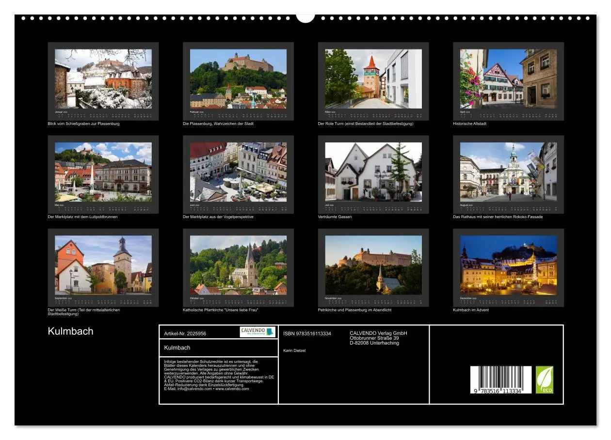 Bild: 9783516113334 | Kulmbach (hochwertiger Premium Wandkalender 2026 DIN A2 quer),...
