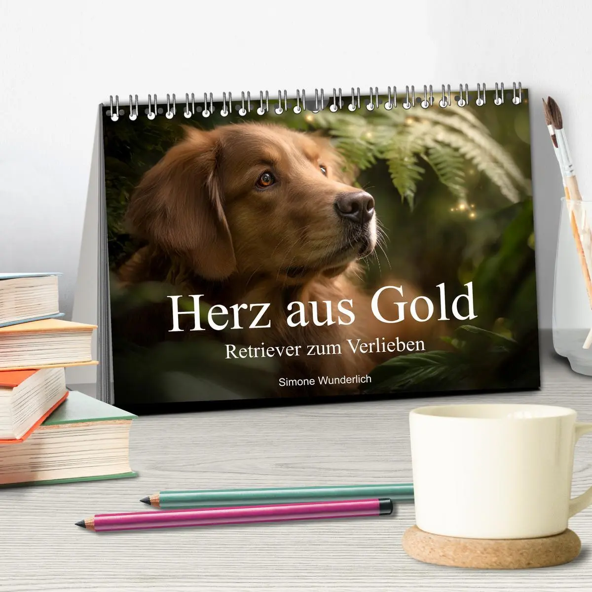 Bild: 9783516593334 | Herz aus Gold - Retriever zum Verlieben (Tischkalender 2026 DIN A5...