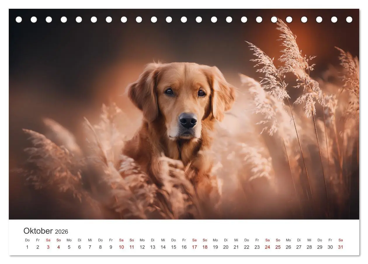 Bild: 9783516593334 | Herz aus Gold - Retriever zum Verlieben (Tischkalender 2026 DIN A5...