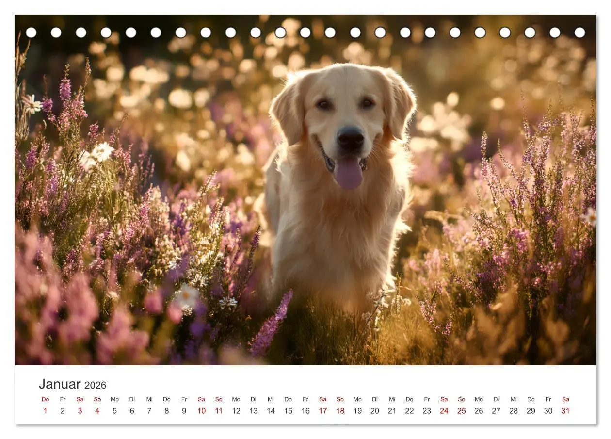 Bild: 9783516593334 | Herz aus Gold - Retriever zum Verlieben (Tischkalender 2026 DIN A5...
