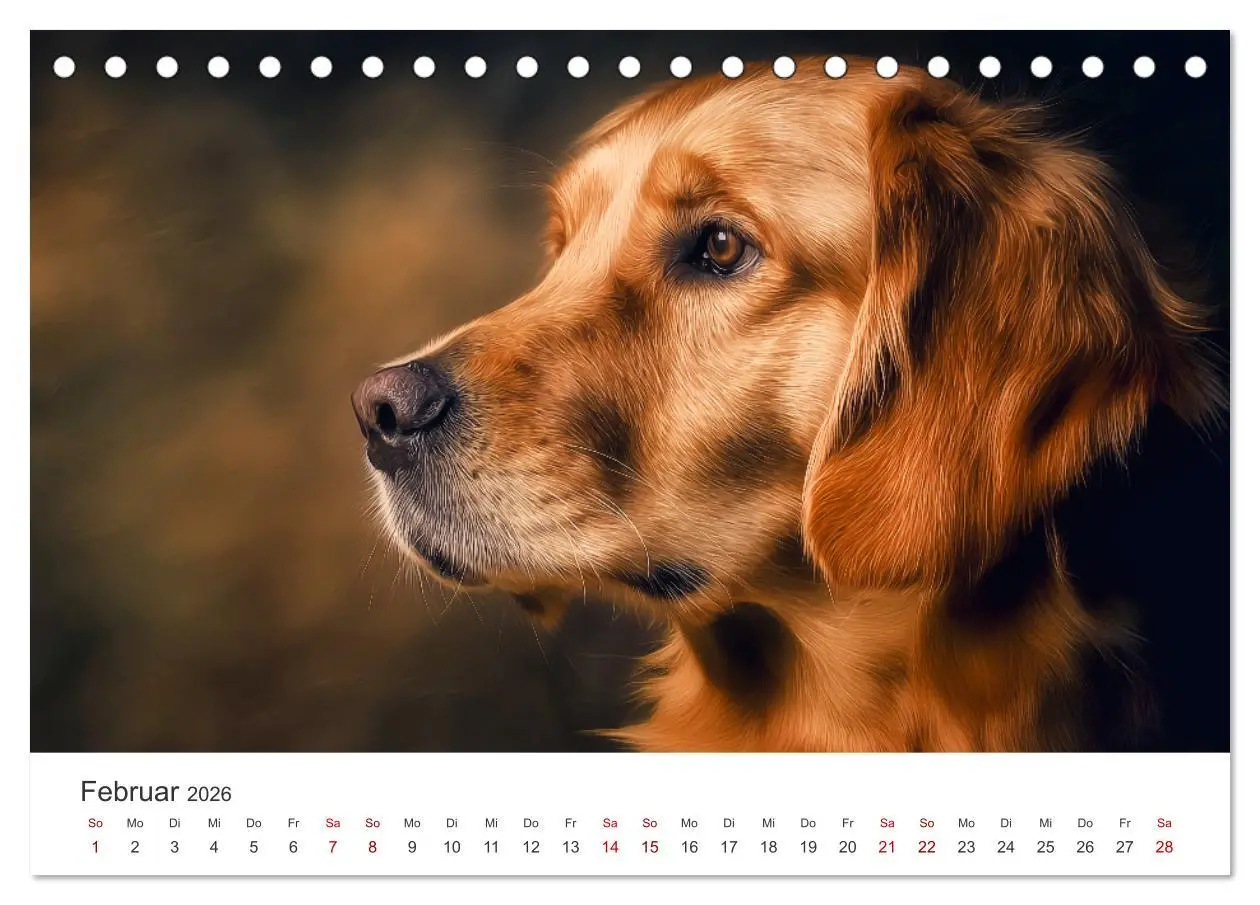 Bild: 9783516593334 | Herz aus Gold - Retriever zum Verlieben (Tischkalender 2026 DIN A5...