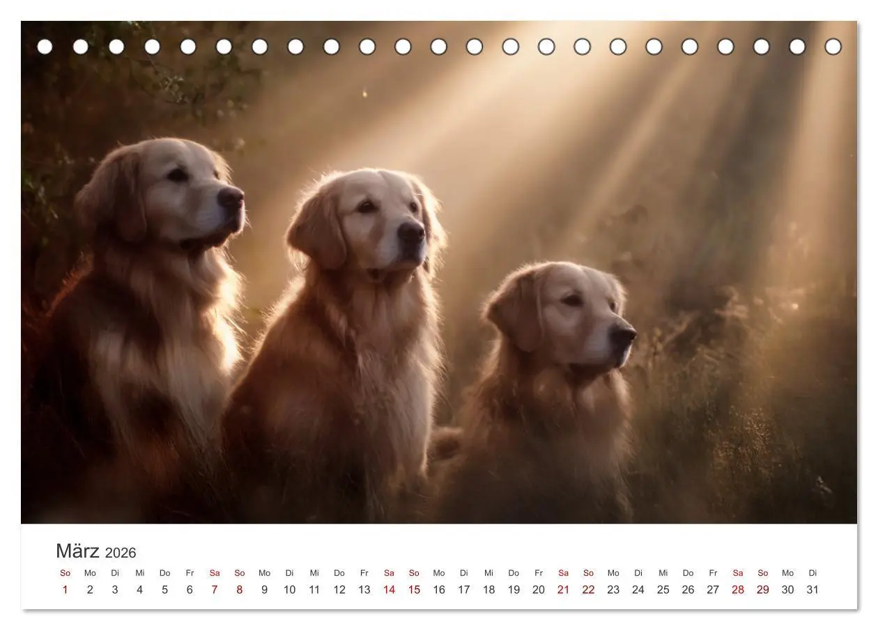 Bild: 9783516593334 | Herz aus Gold - Retriever zum Verlieben (Tischkalender 2026 DIN A5...