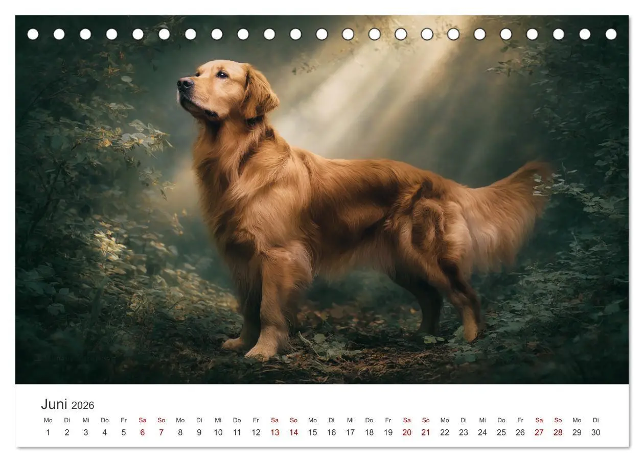 Bild: 9783516593334 | Herz aus Gold - Retriever zum Verlieben (Tischkalender 2026 DIN A5...