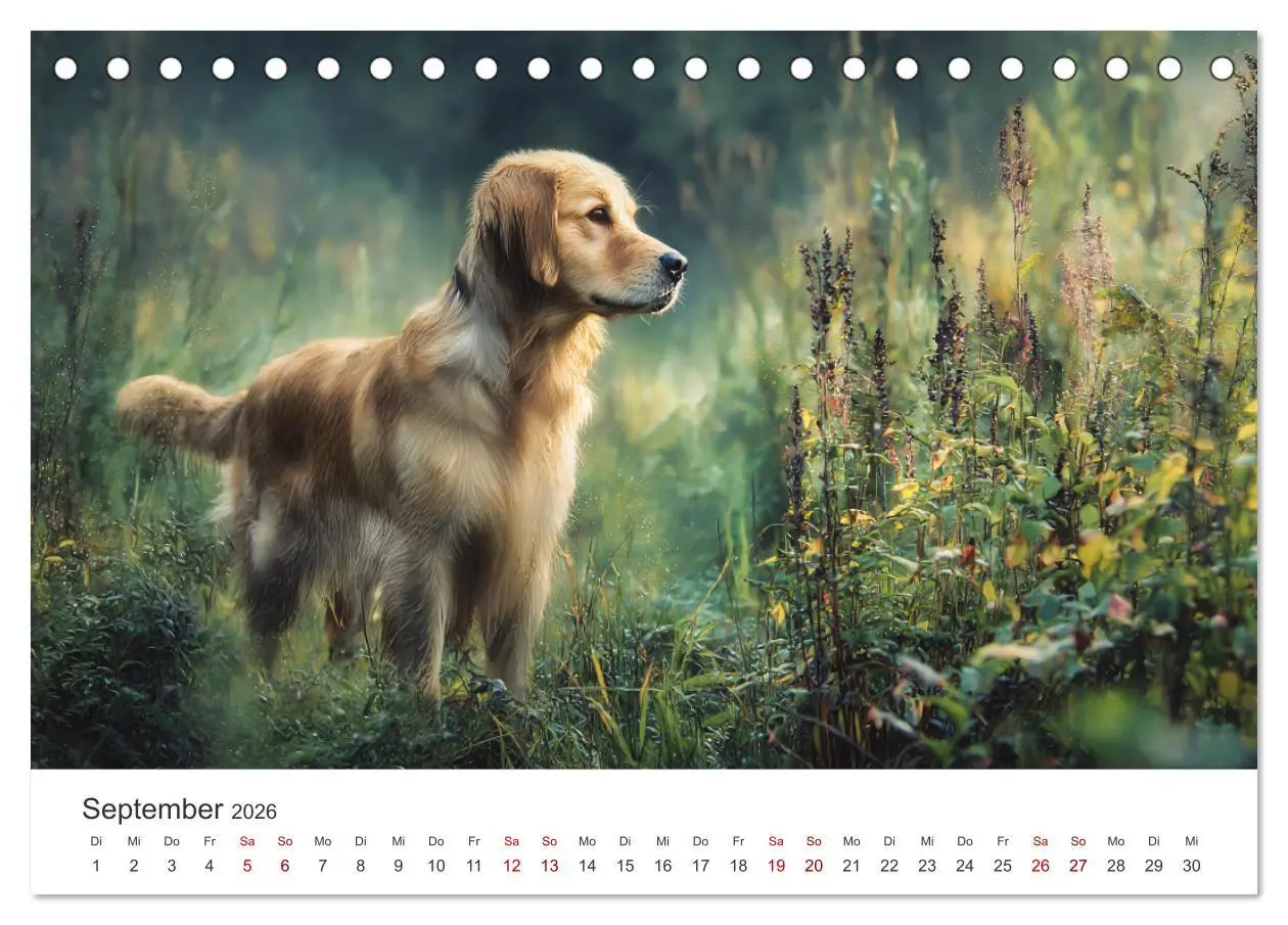Bild: 9783516593334 | Herz aus Gold - Retriever zum Verlieben (Tischkalender 2026 DIN A5...