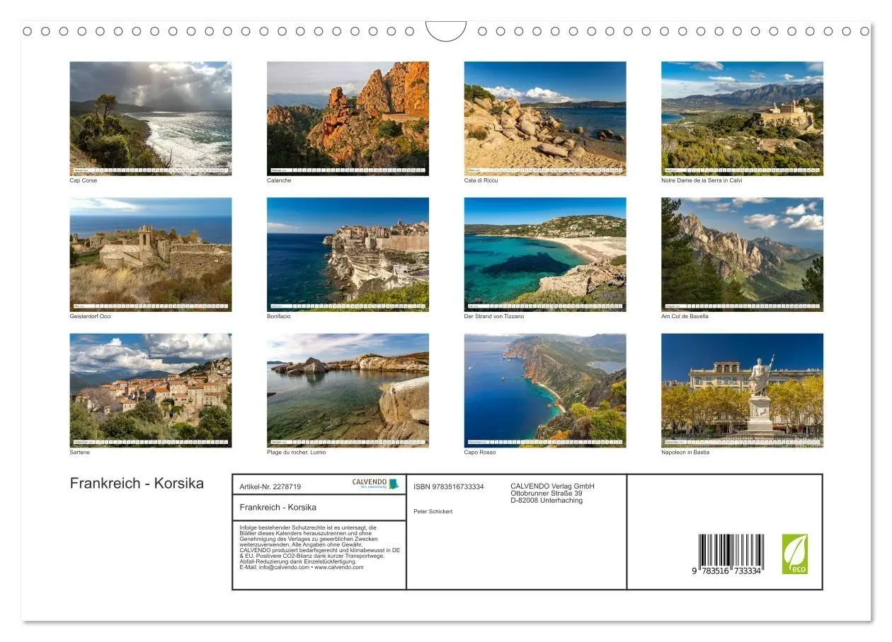 Bild: 9783516733334 | Frankreich - Korsika (Wandkalender 2026 DIN A3 quer), CALVENDO...