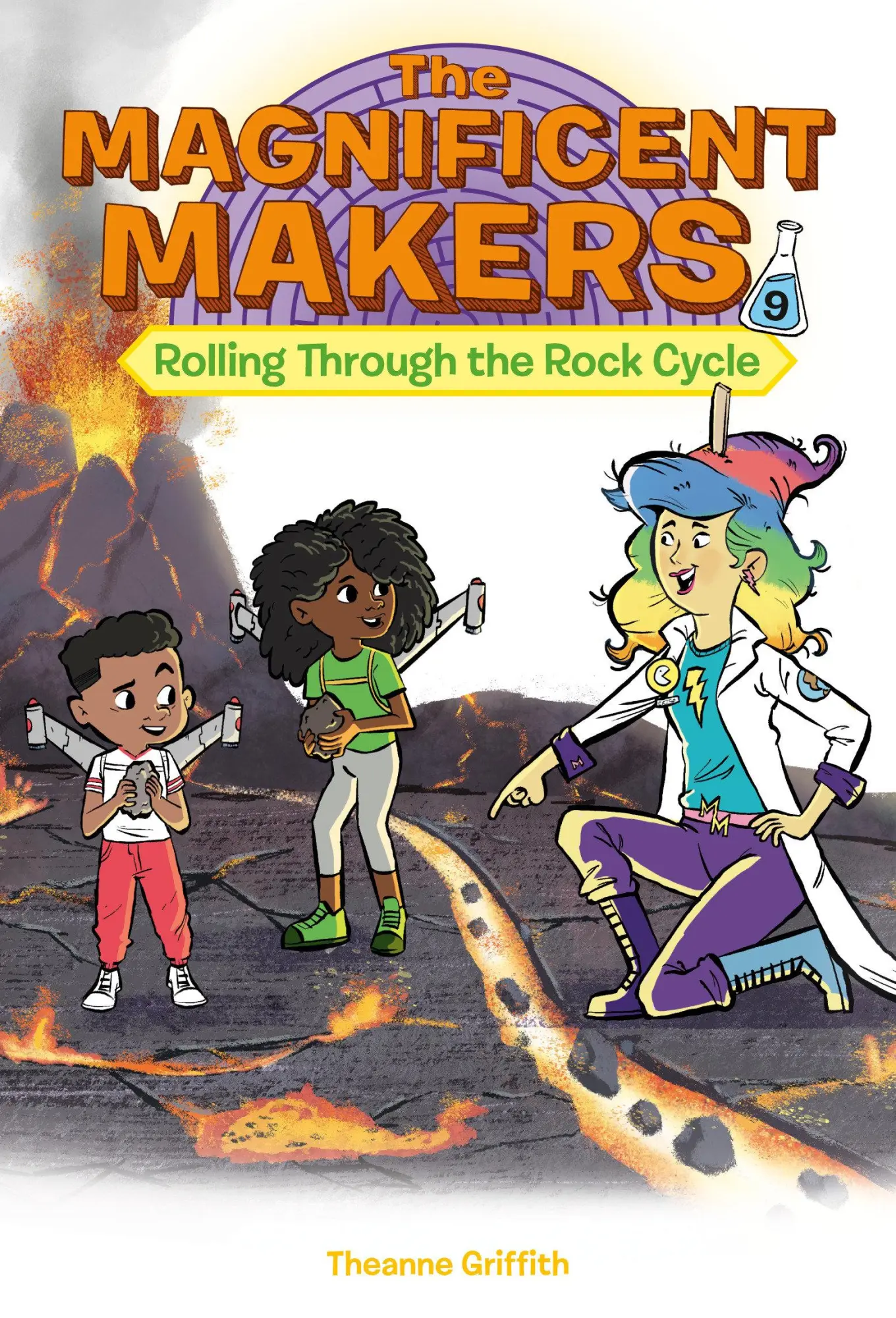 Cover: 9780593703434 | The Magnificent Makers #9: Rolling Through the Rock Cycle | Griffith