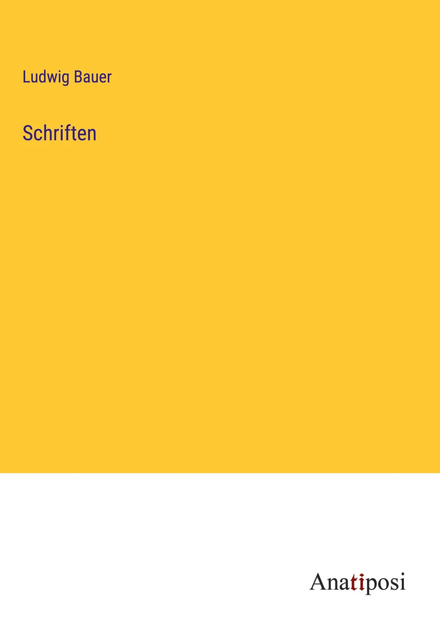 Cover: 9783382603434 | Schriften | Ludwig Bauer | Buch | HC gerader Rücken kaschiert | 540 S.