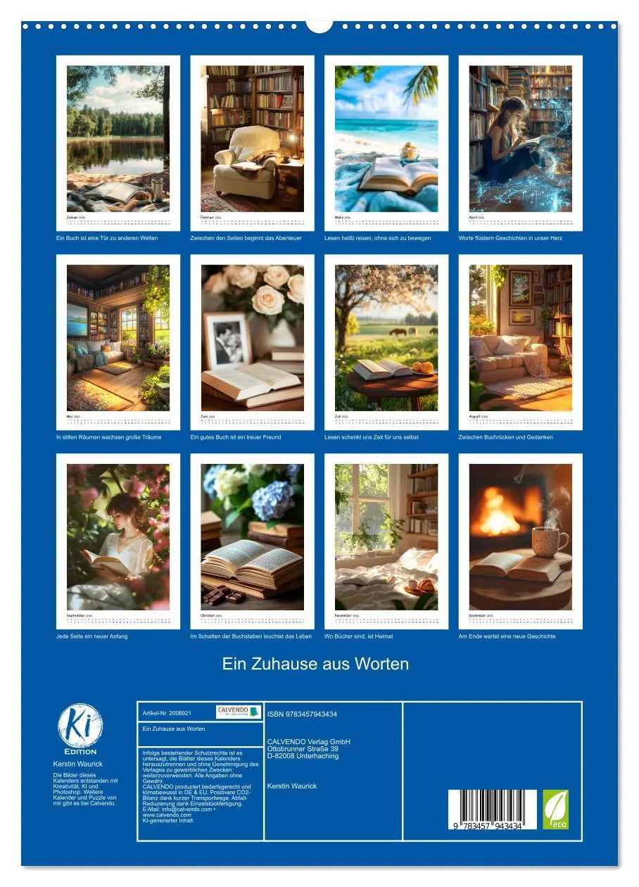 Bild: 9783457943434 | Ein Zuhause aus Worten (hochwertiger Premium Wandkalender 2026 DIN...