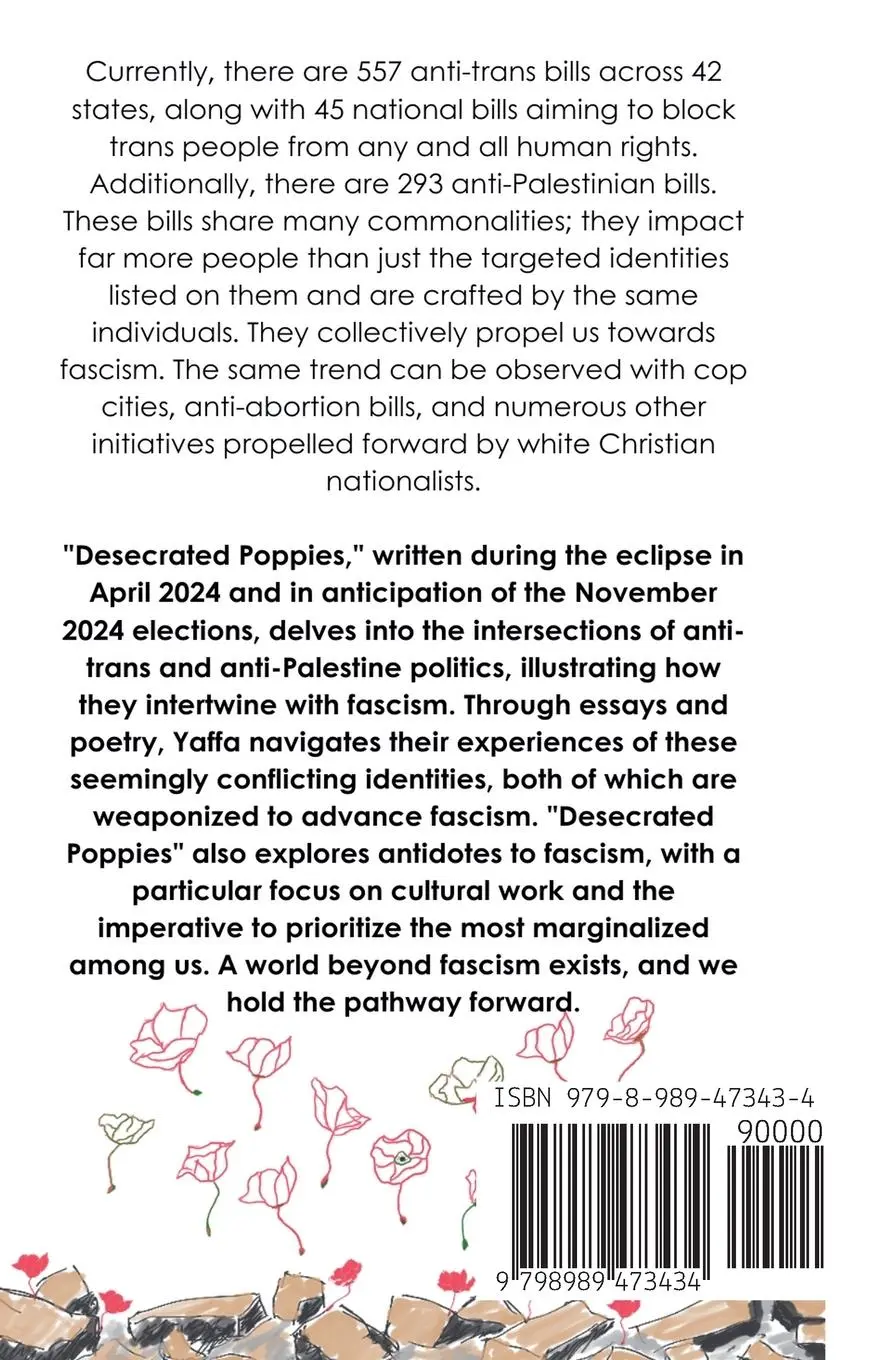 Rückseite: 9798989473434 | Desecrated Poppies | Yaffa As | Taschenbuch | Englisch | 2024