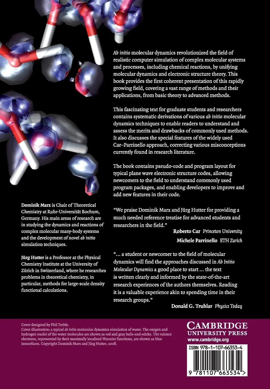 Rückseite: 9781107663534 | Ab Initio Molecular Dynamics | Dominik Marx (u. a.) | Taschenbuch