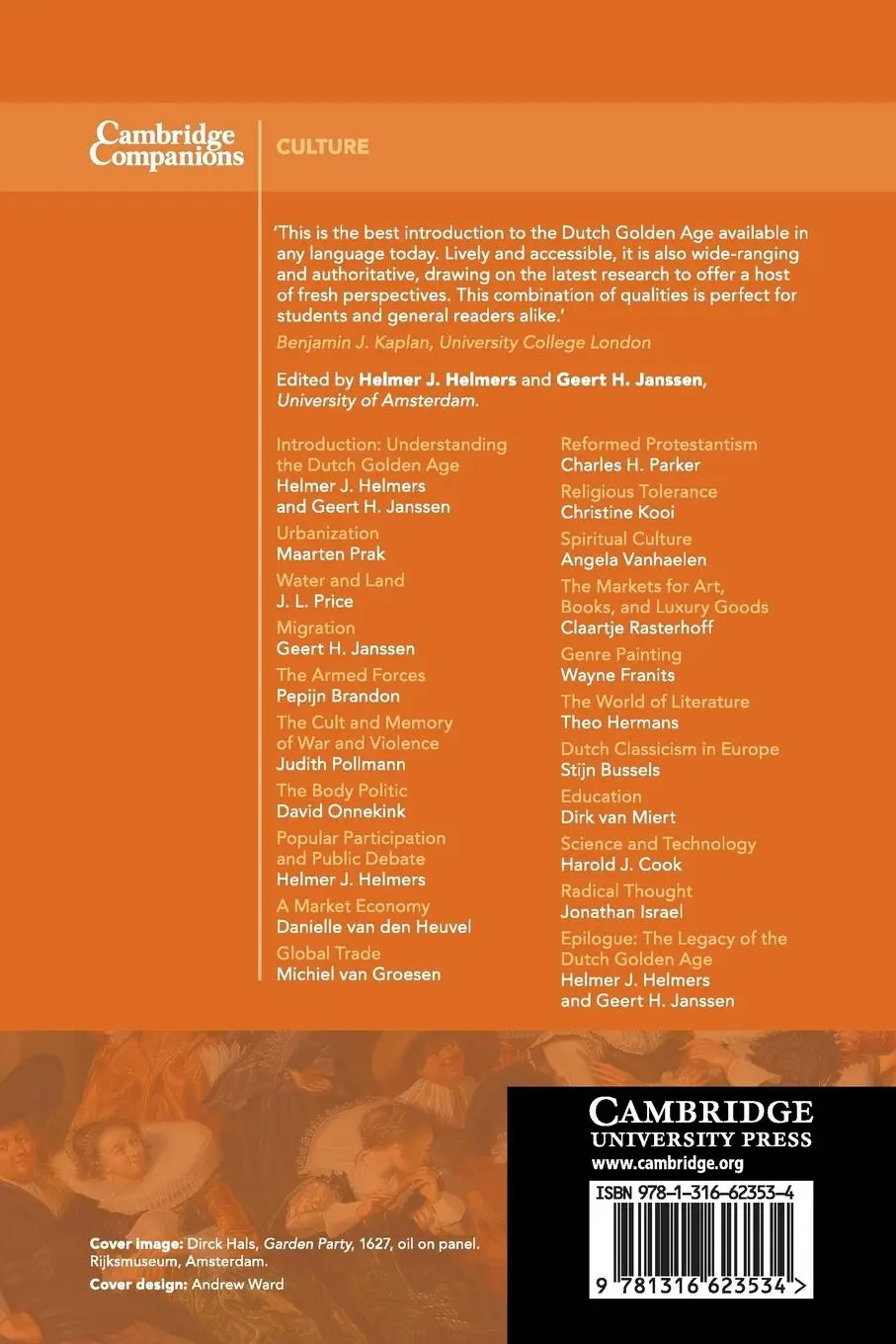 Rückseite: 9781316623534 | The Cambridge Companion to the Dutch Golden Age | Helmers (u. a.)