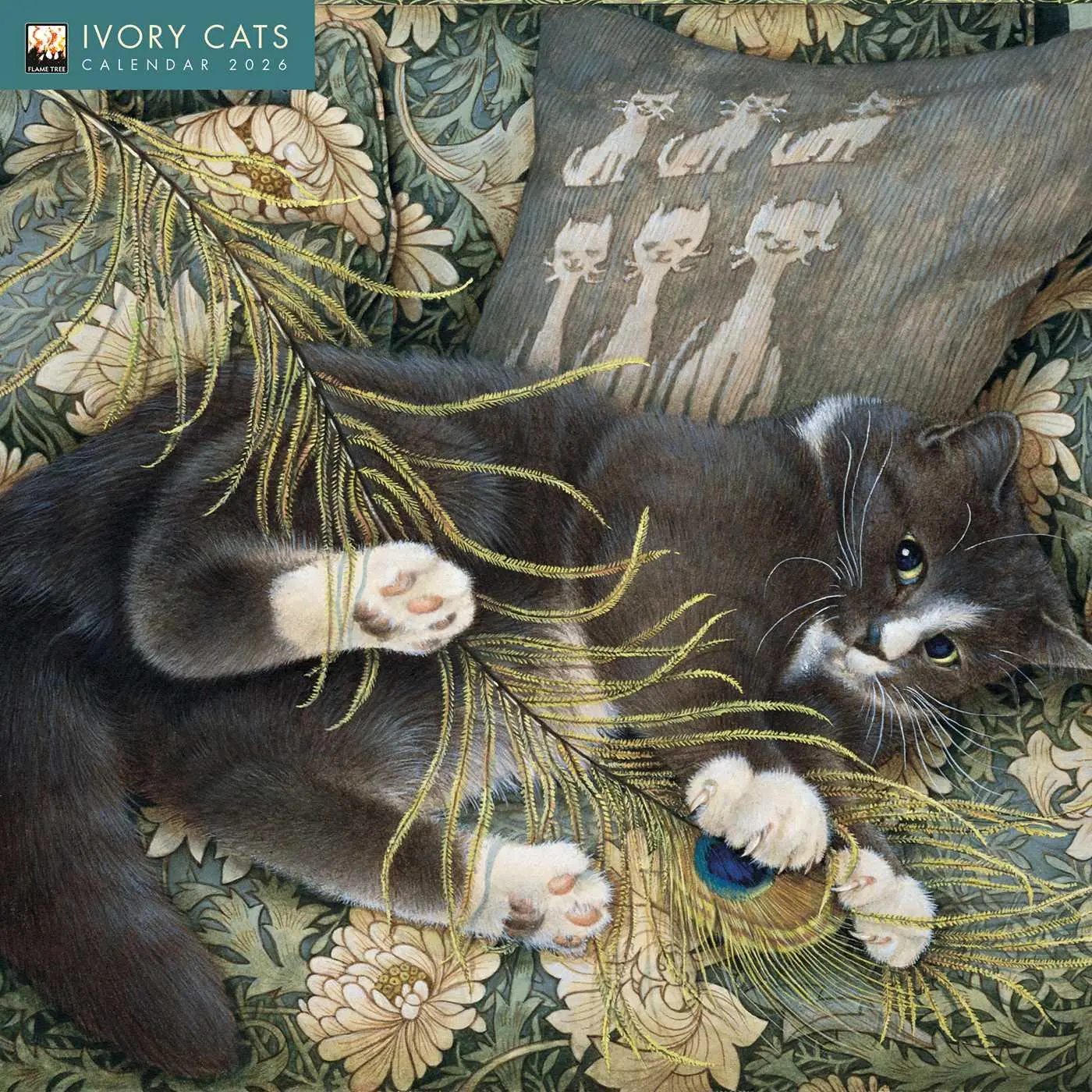 Cover: 9781835623534 | Ivory Cats - Lesley Anne Ivorys Katzen 2026 - Original Flame Tree...