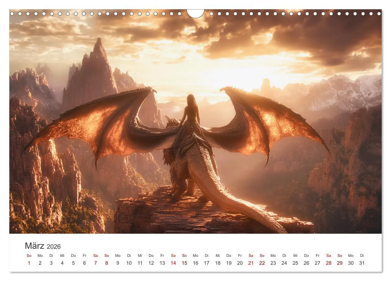 Bild: 9783457313534 | Kraft und Magie - Die Welt der Drachenkriegerinnen (Wandkalender...