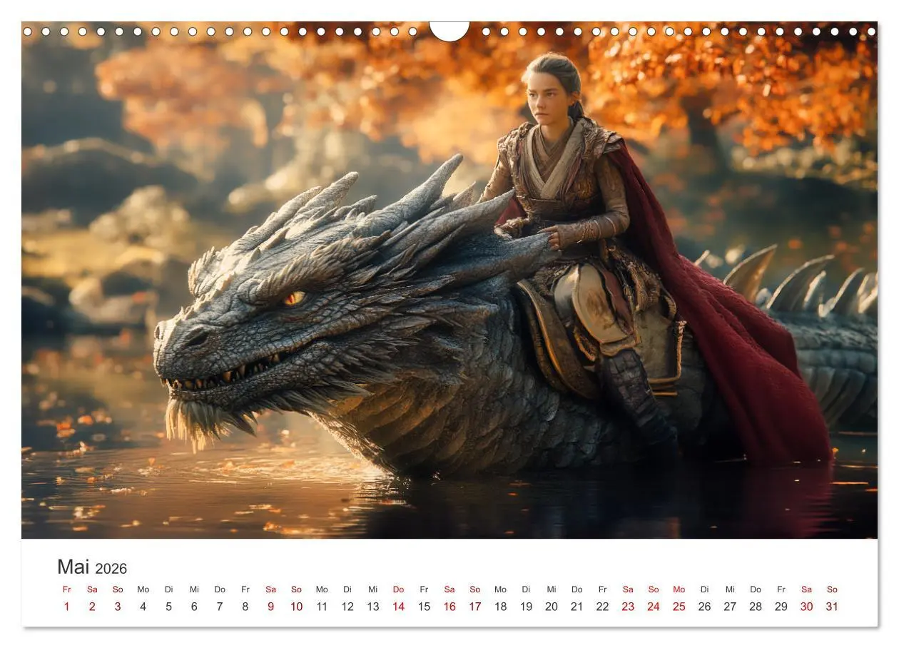 Bild: 9783457313534 | Kraft und Magie - Die Welt der Drachenkriegerinnen (Wandkalender...