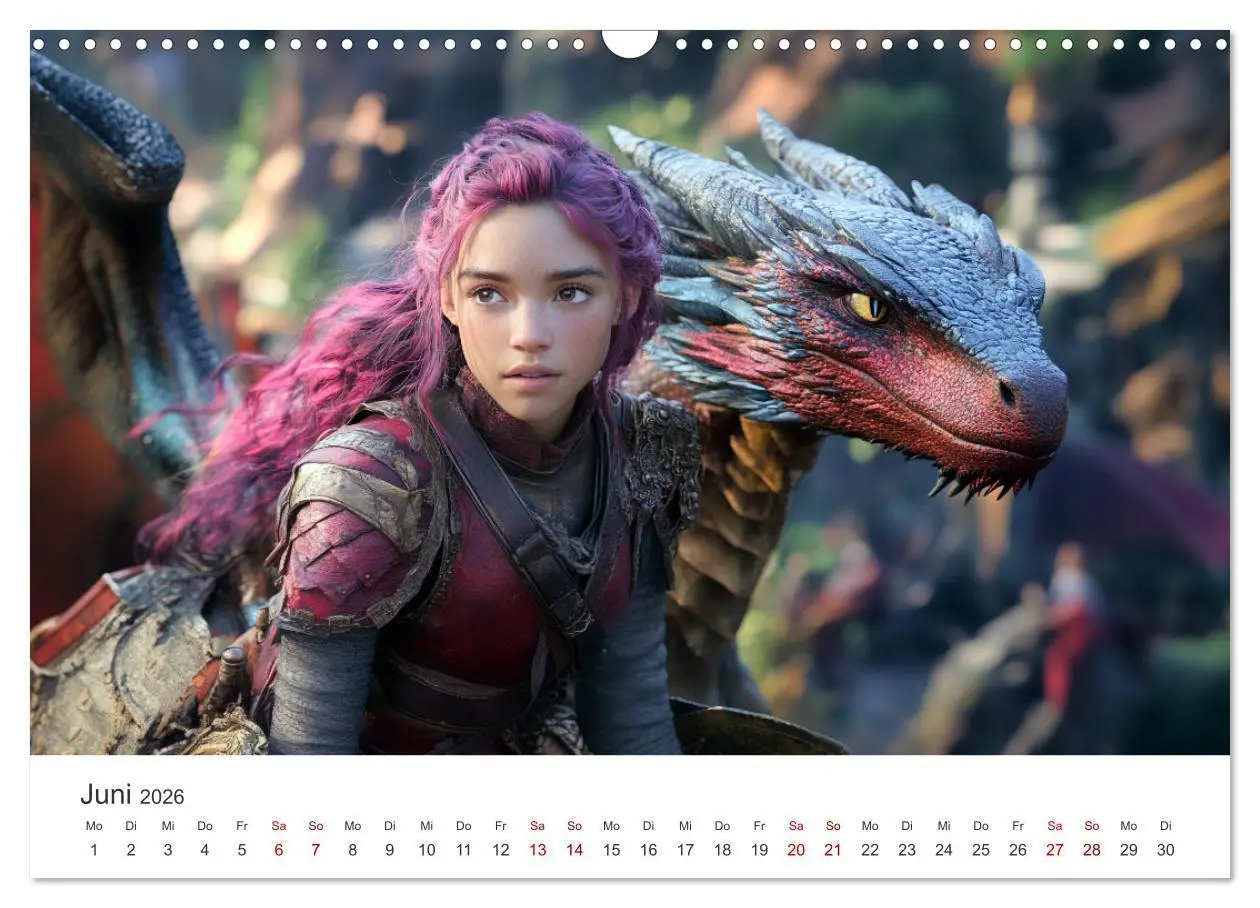 Bild: 9783457313534 | Kraft und Magie - Die Welt der Drachenkriegerinnen (Wandkalender...