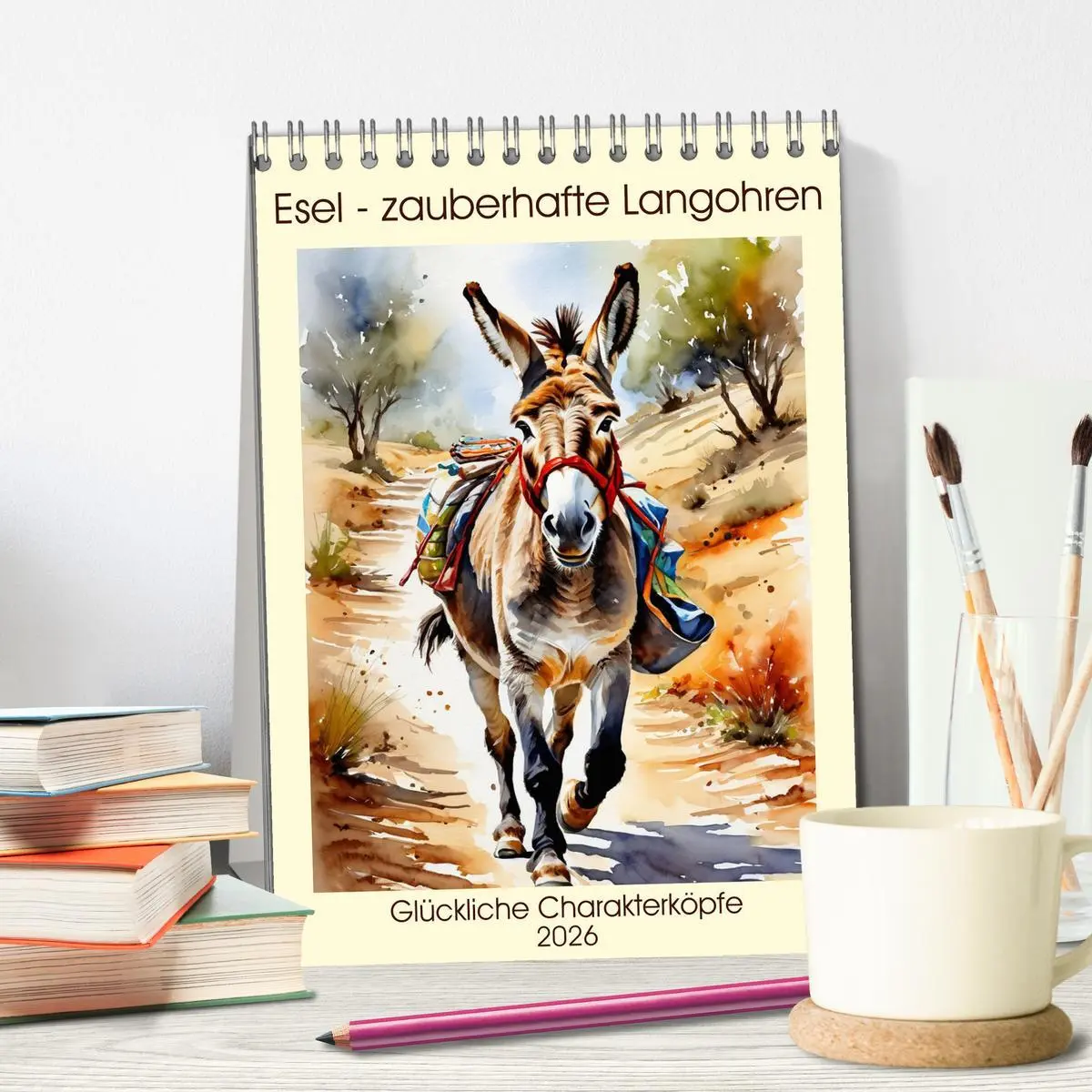 Bild: 9783516263534 | Esel - zauberhafte Langohren (Tischkalender 2026 DIN A5 hoch),...