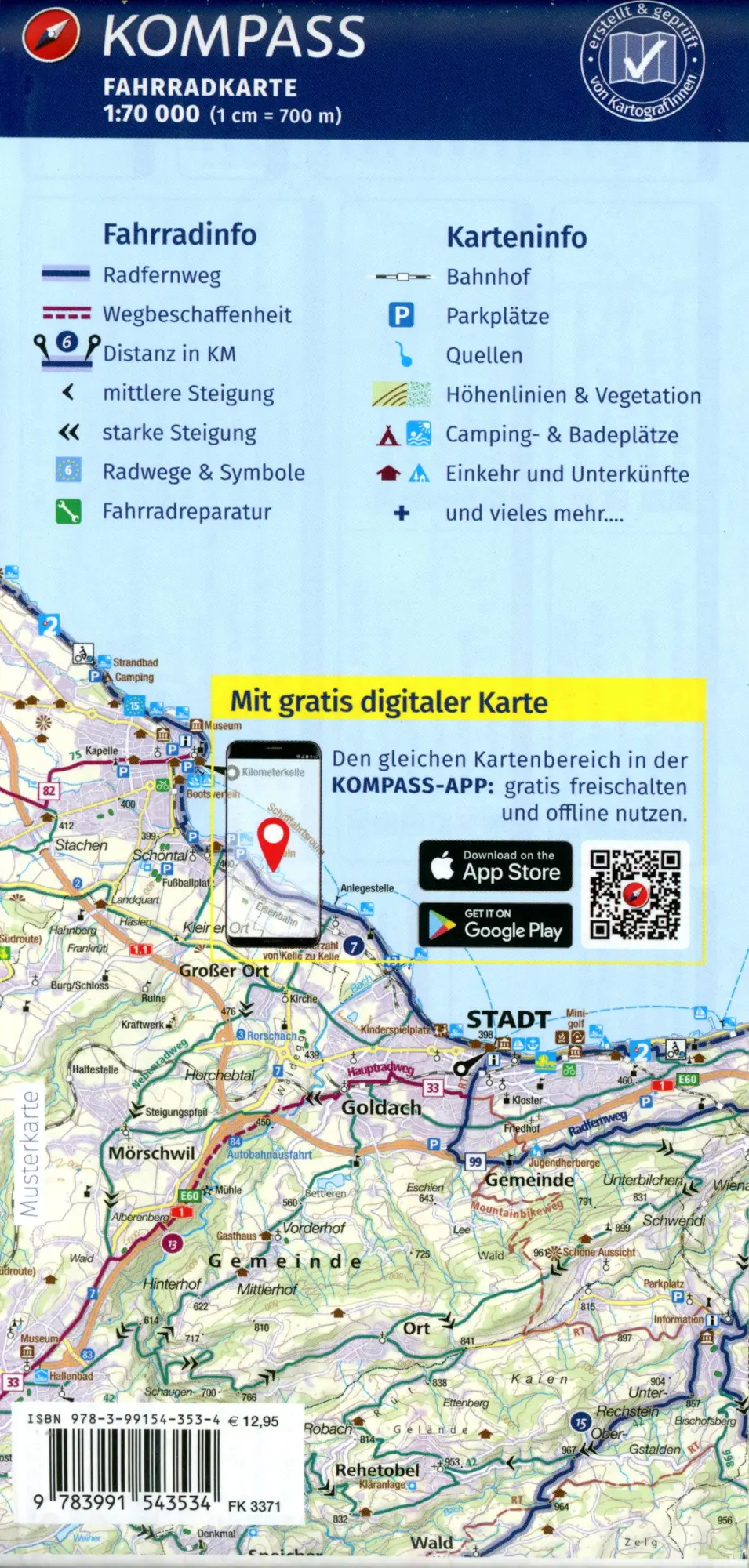 Bild: 9783991543534 | KOMPASS Fahrradkarte 3371 Dresden, Meißen, Westliche Sächsische...