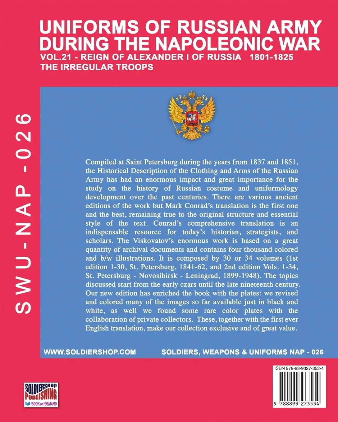 Rückseite: 9788893273534 | Uniforms of Russian army during the Napoleonic war vol.21 | Buch