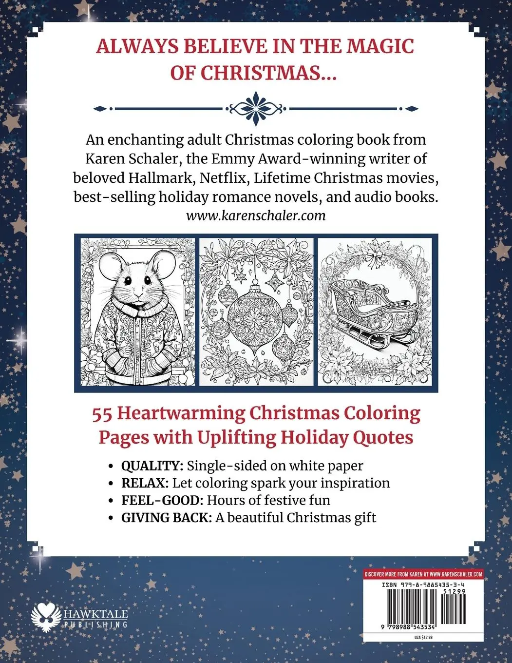 Rückseite: 9798988543534 | Color Your Christmas Dreams | A Magical Adult Christmas Coloring Book