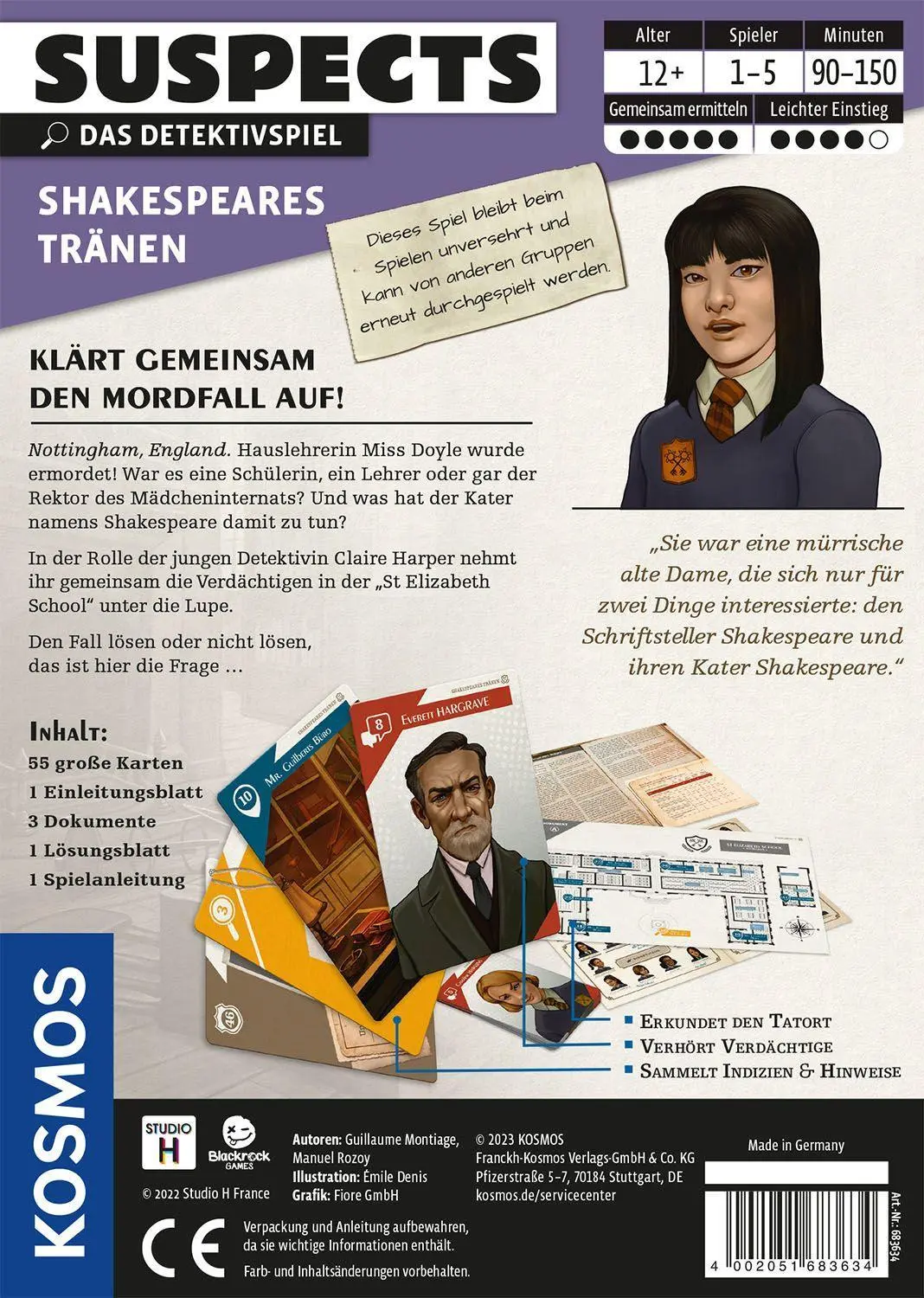 Bild: 4002051683634 | Suspects: Shakespeares Tränen | Spiel | Manuel Rozoy (u. a.) | Spiel